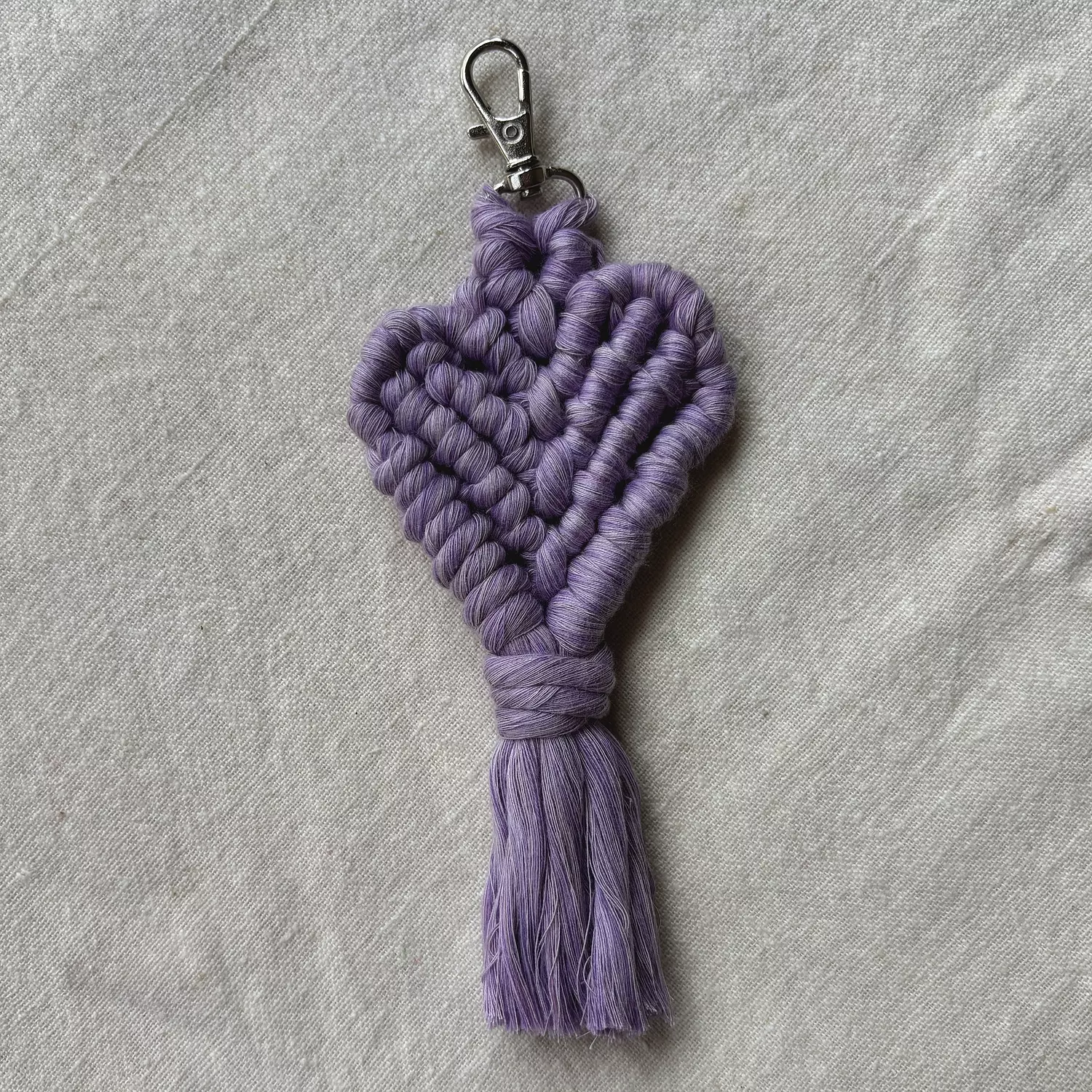 Original Heart Macrame Keychain 4