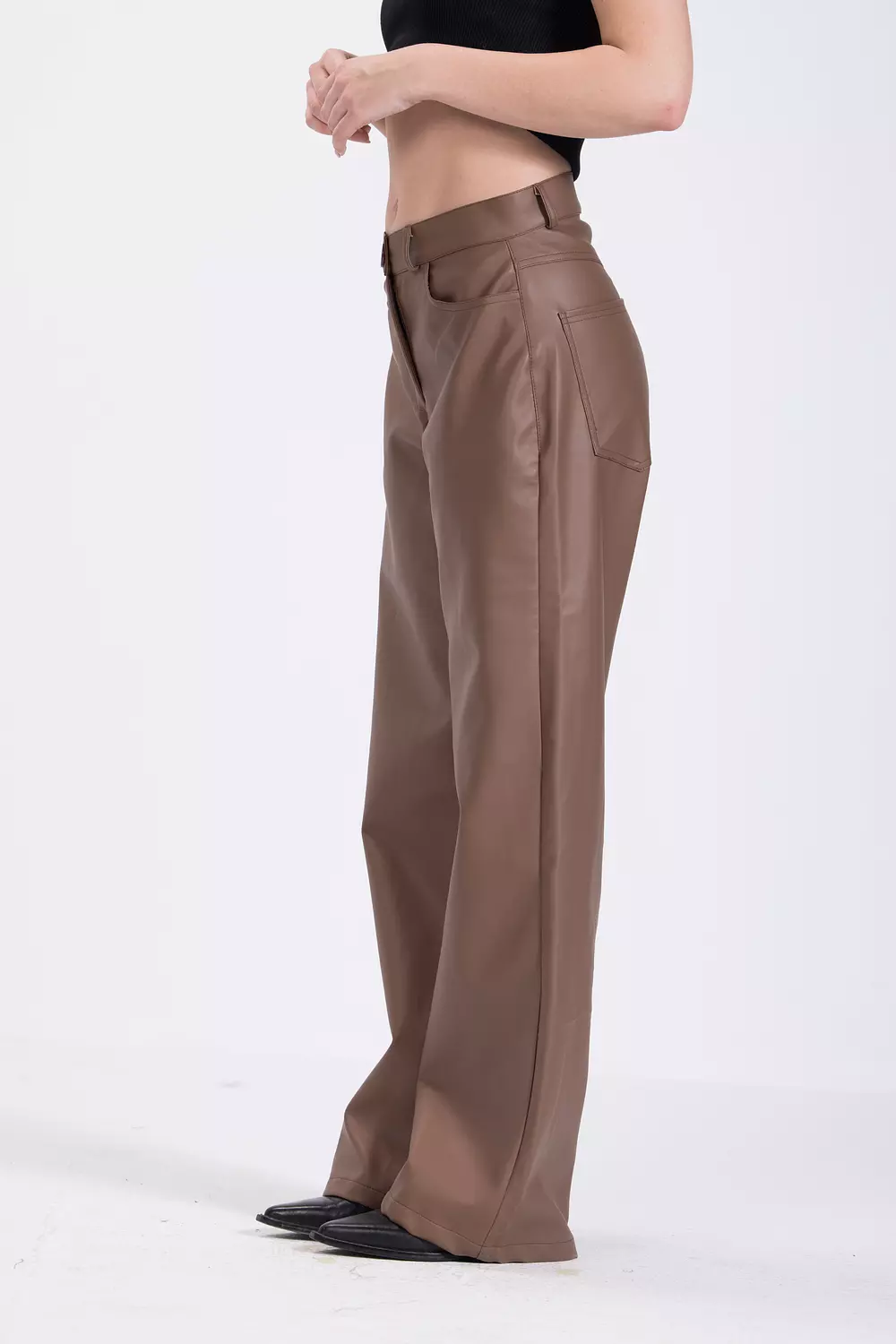 Mocha Leather Pants  2