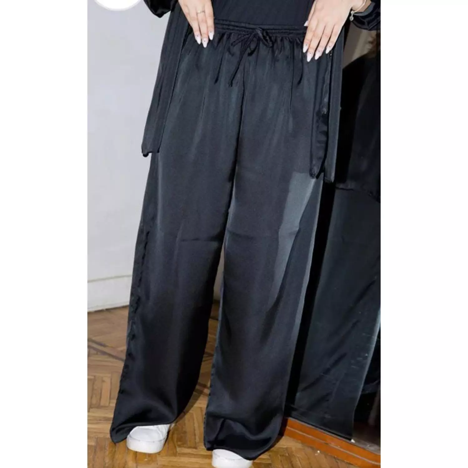  Satin pants - black 1