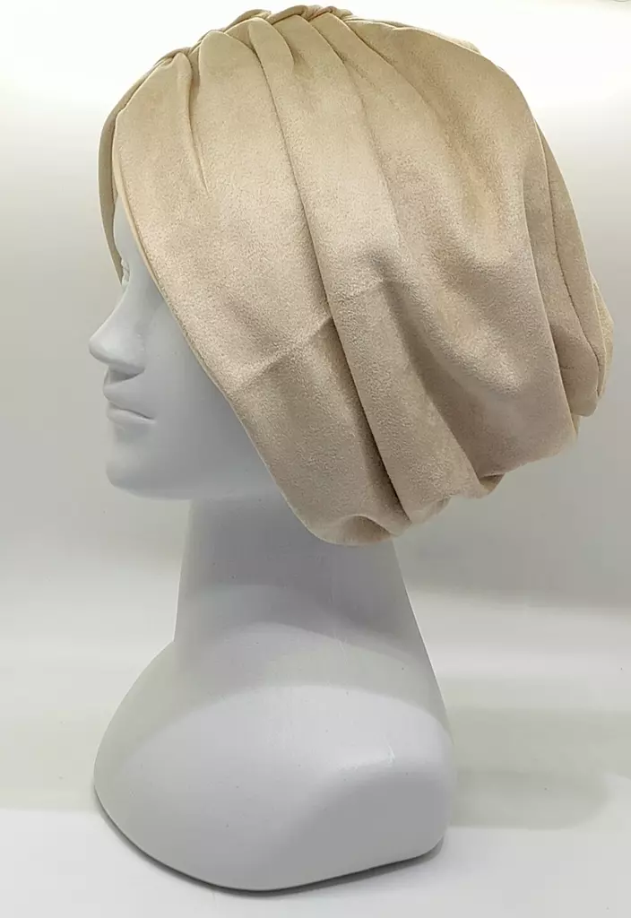 Turban-Suede-Beige