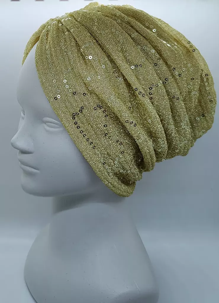 Turban-Starlets-Golden Sequins