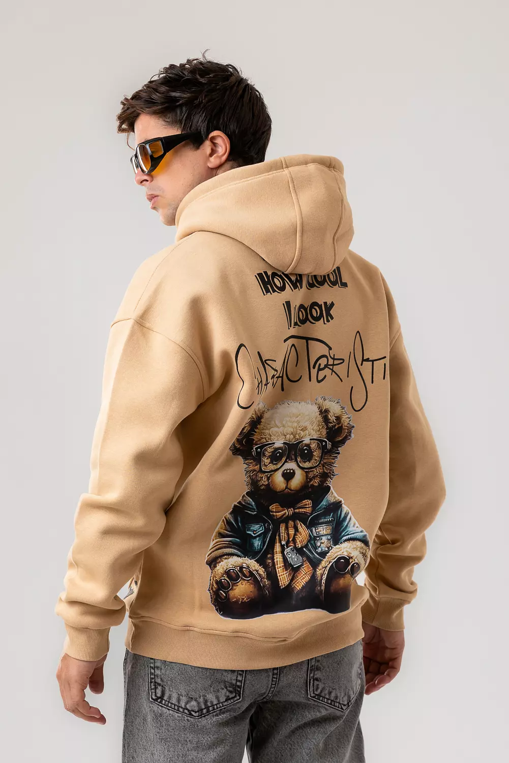 BEAR BACK PRINTED HOODIE 6