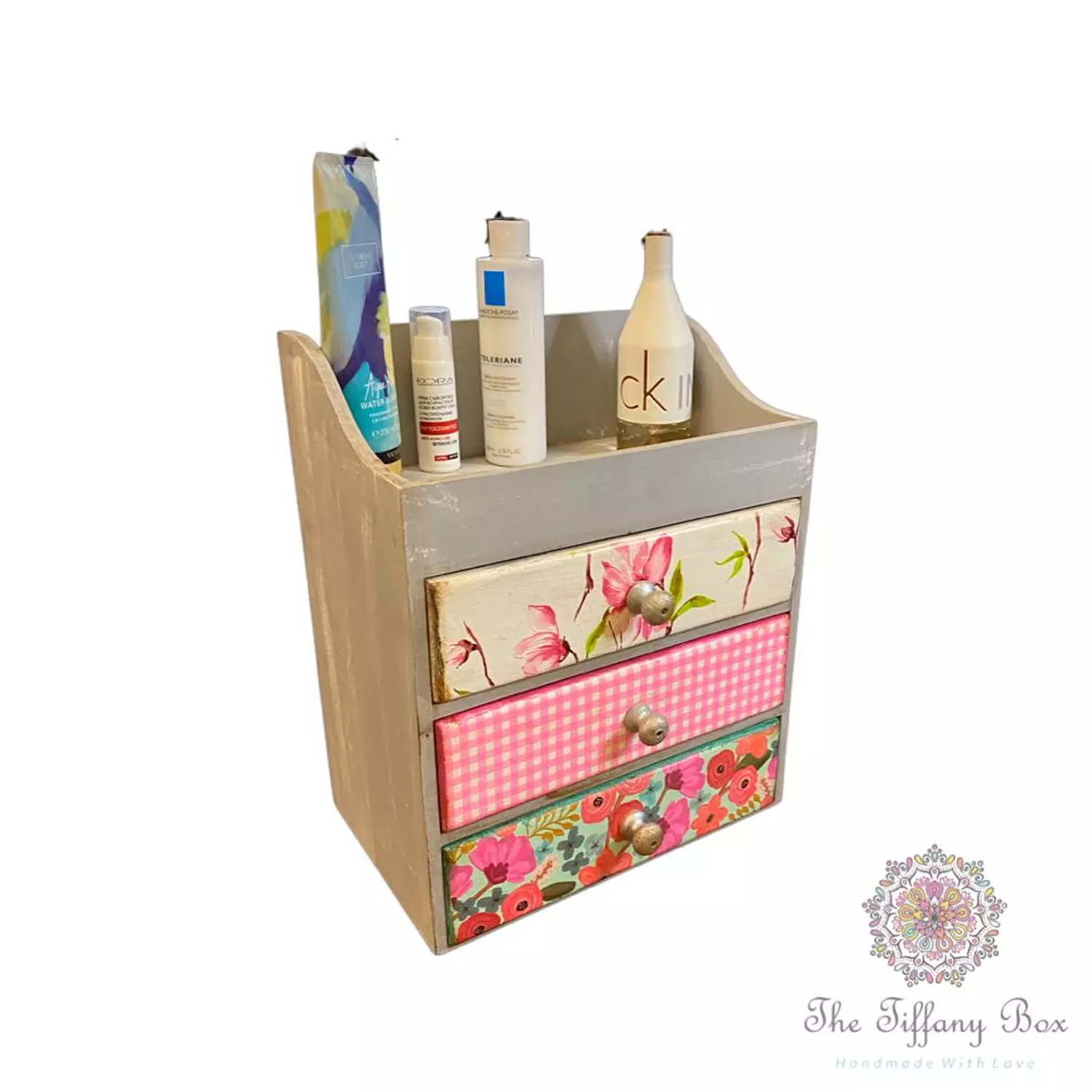 floral three drawers organizer  hover image