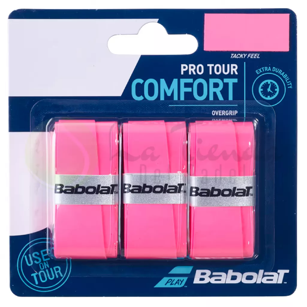 Babolat Pro Tour Comfort Pink Overgrip (Pack of 3) 