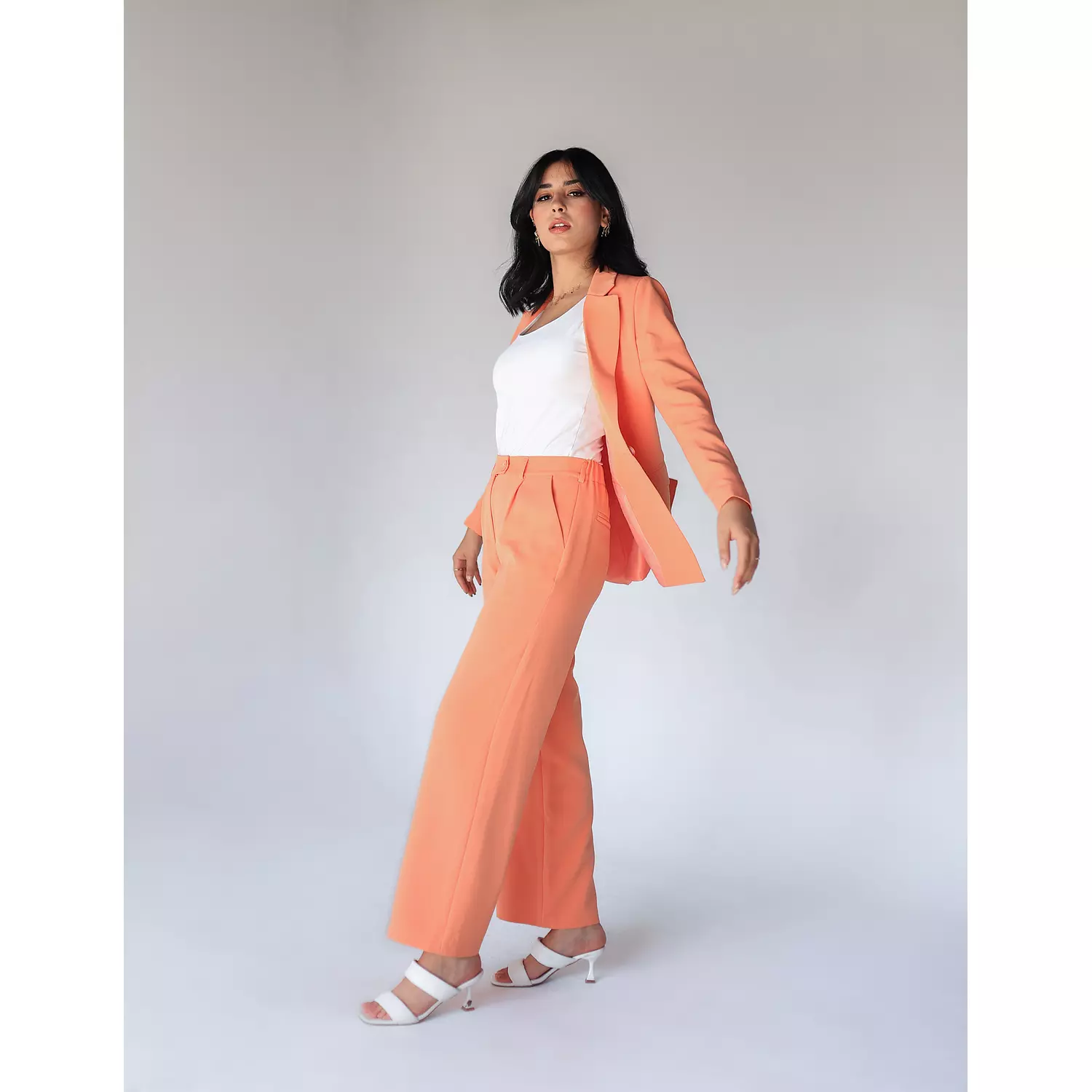 Melon Wide-leg Straight Mid Pants 4