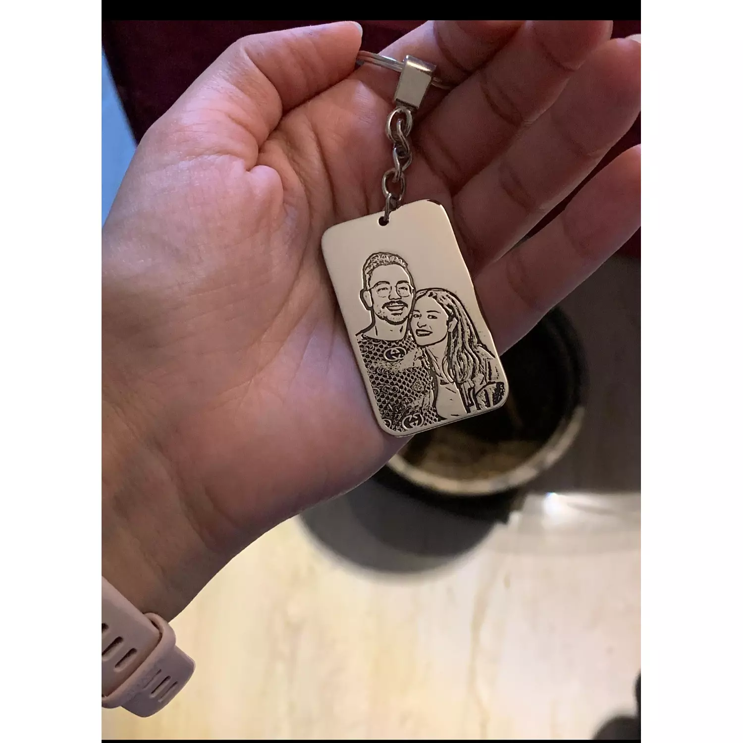 Engraved Photo Keychain Double-Face 2