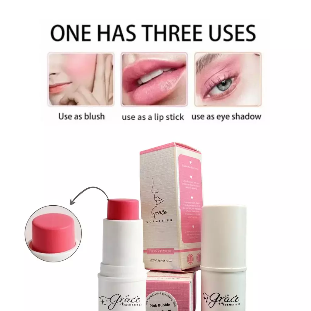 3 in 1 makeup stick ( Creamy Blusher )