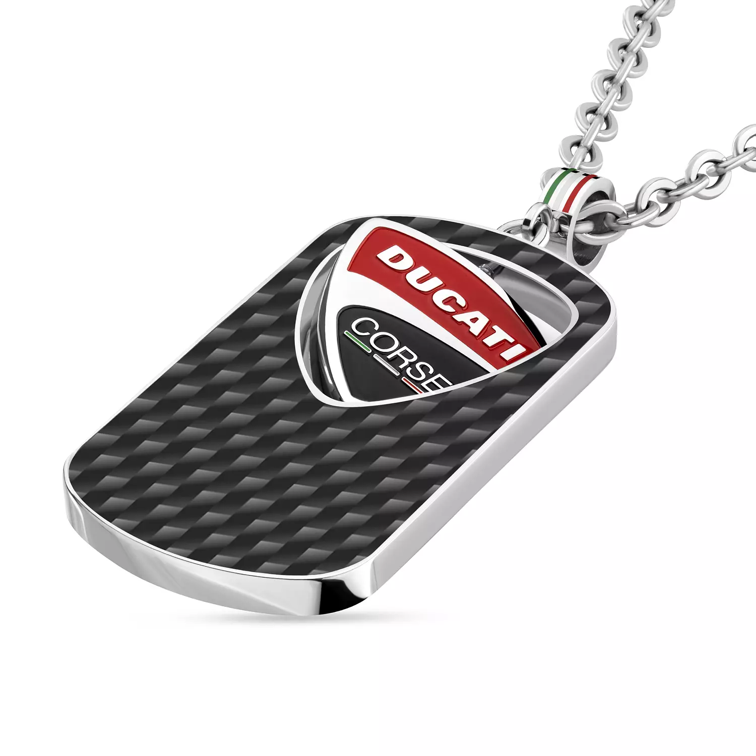 Ducati - DTAGN2137601 - TARGA Stainles Steel CABLE CHAIN WITH CARBON FIBER NECKLACE 3