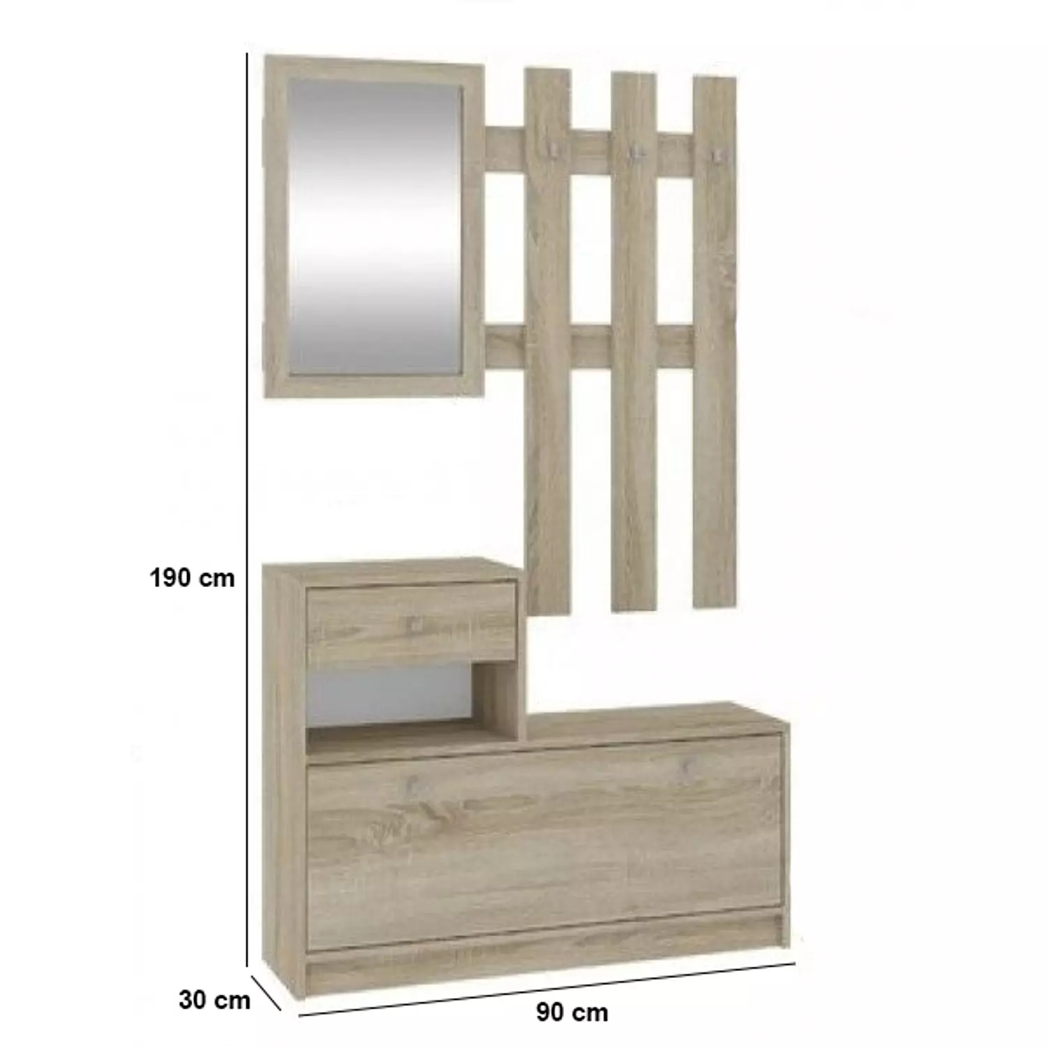 Banquette Shoe Storage 90x30x190 cm - Artco.sho071 14