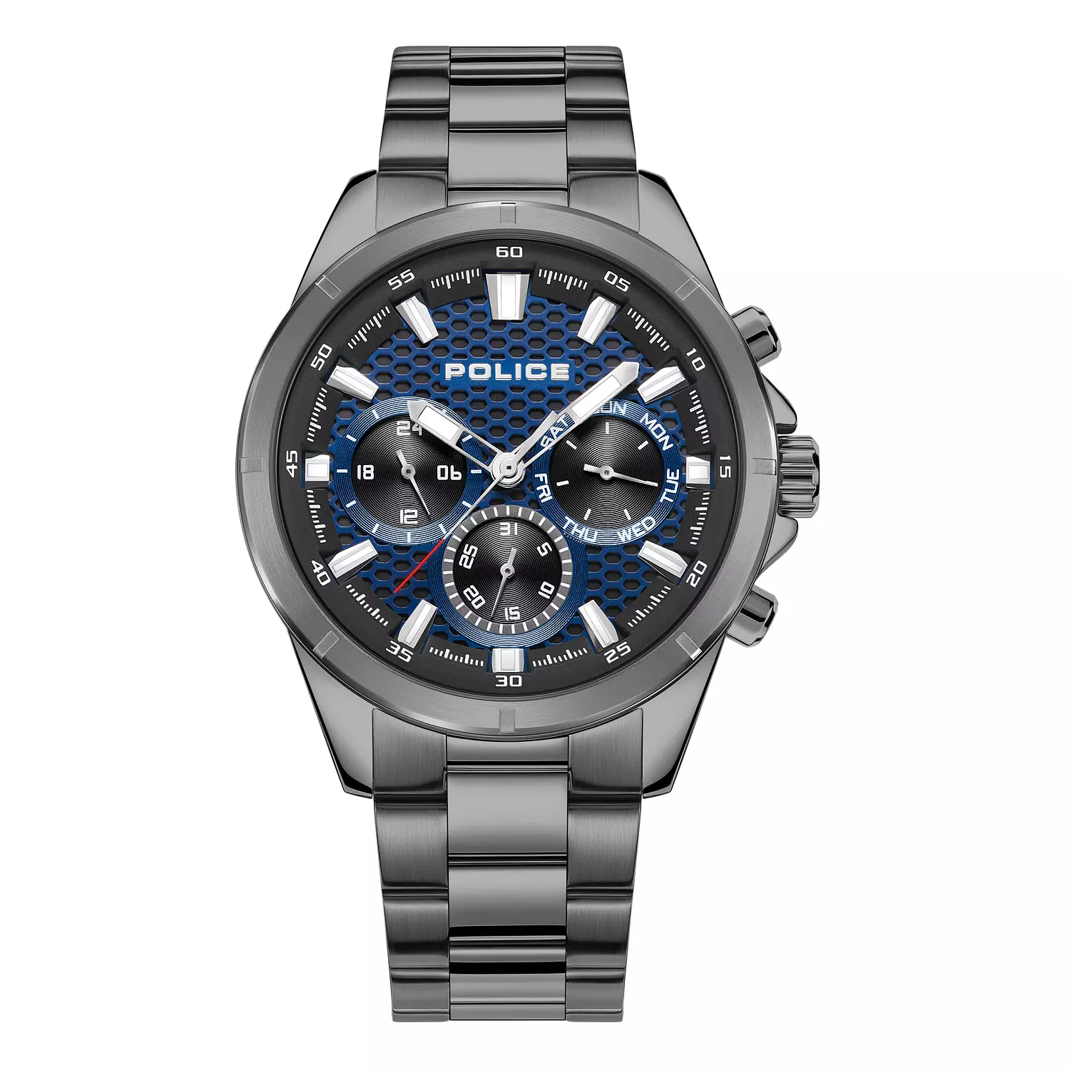 Police PEWGK2204105 Malawi Analog Gents Watch With Stainless Steel Bracelet Water Resistant 45mm hover image