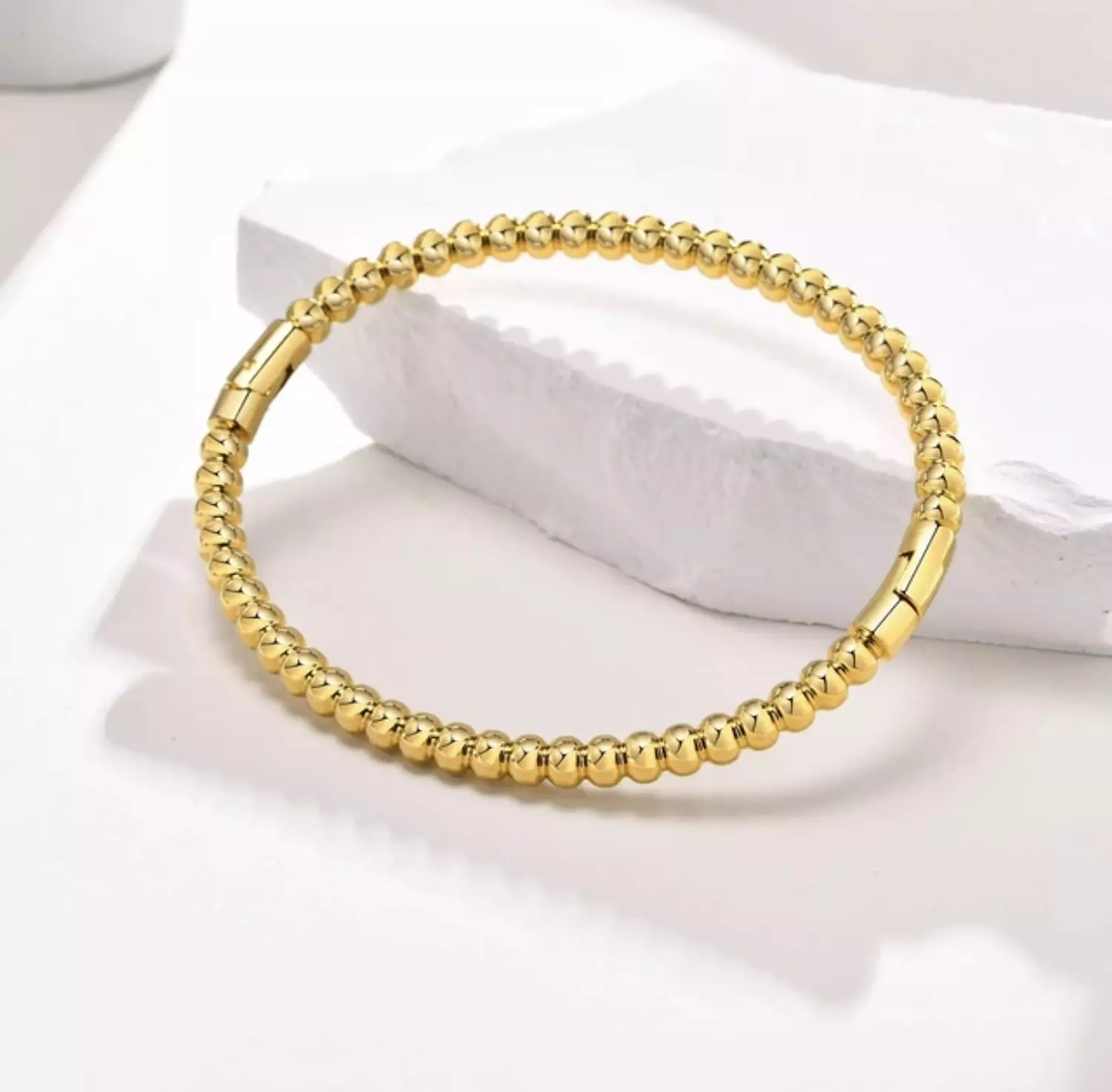 Beaded Stainless Gold Bracelet 6