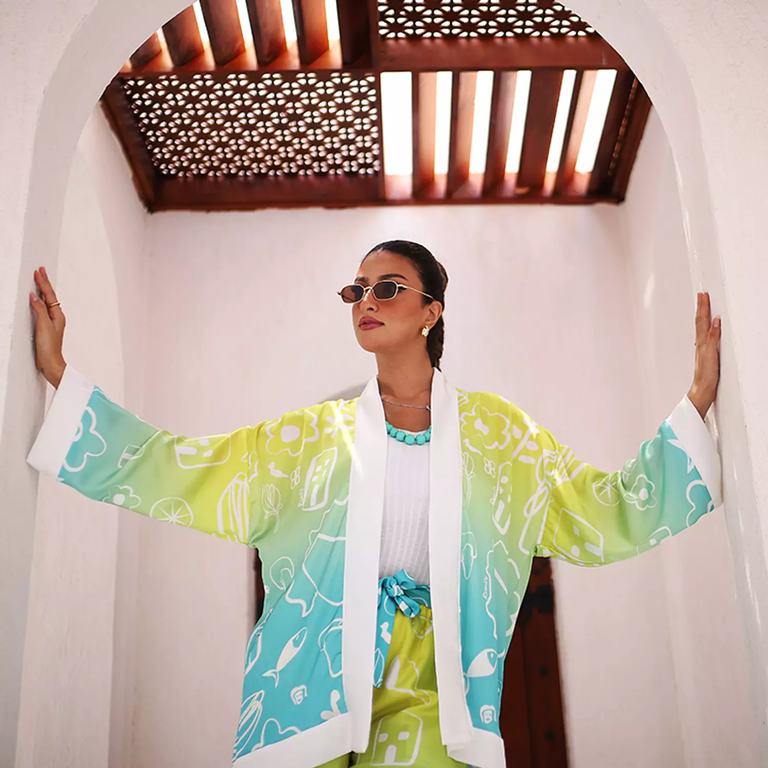 Blue Lemonade Kimono hover image