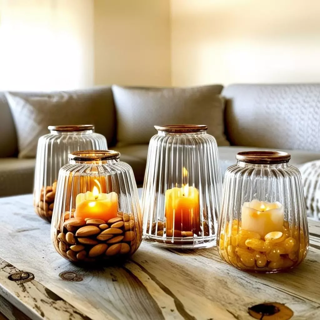 Decorative glass jars 