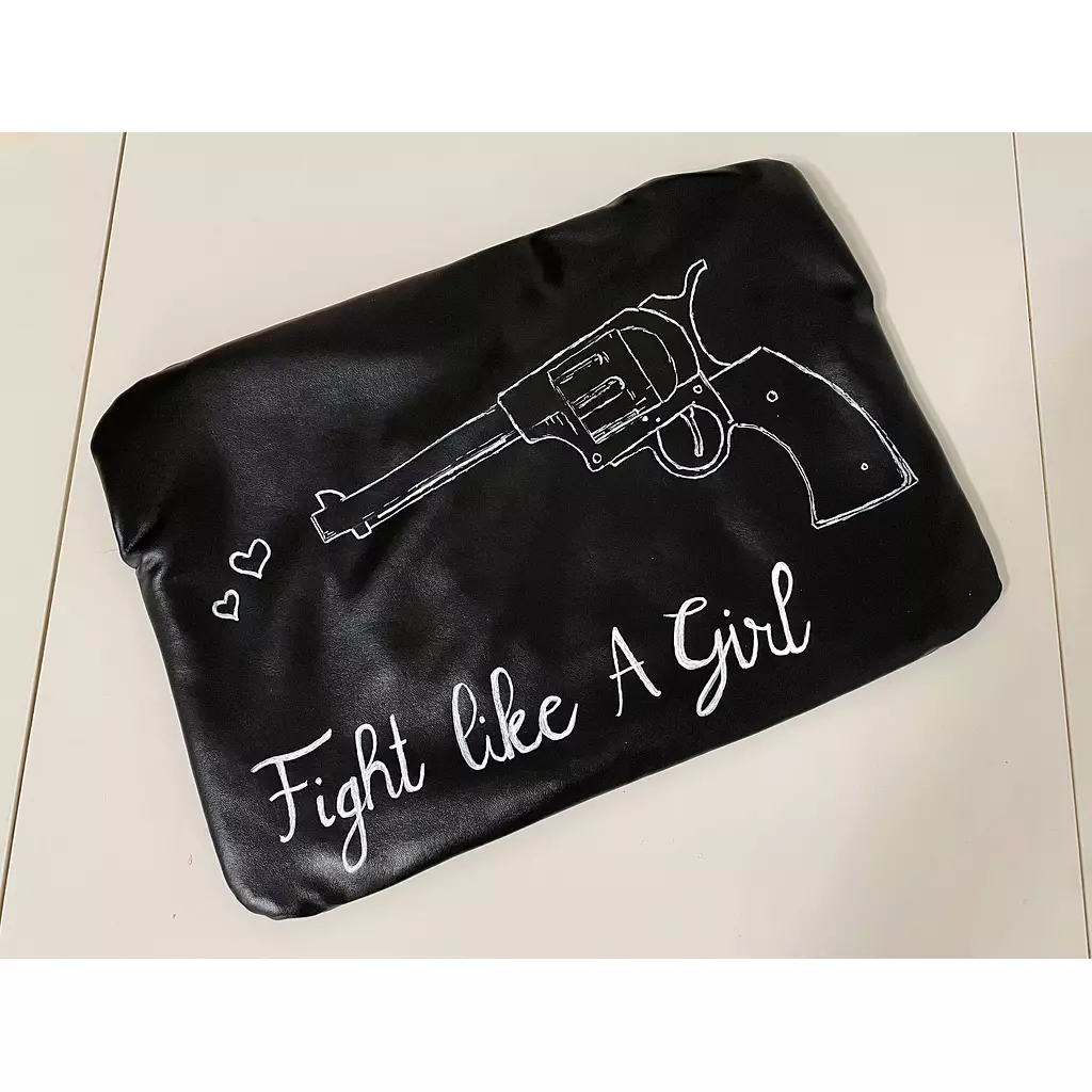 Gun pouch hand painted leather fabric 33cm *22cm