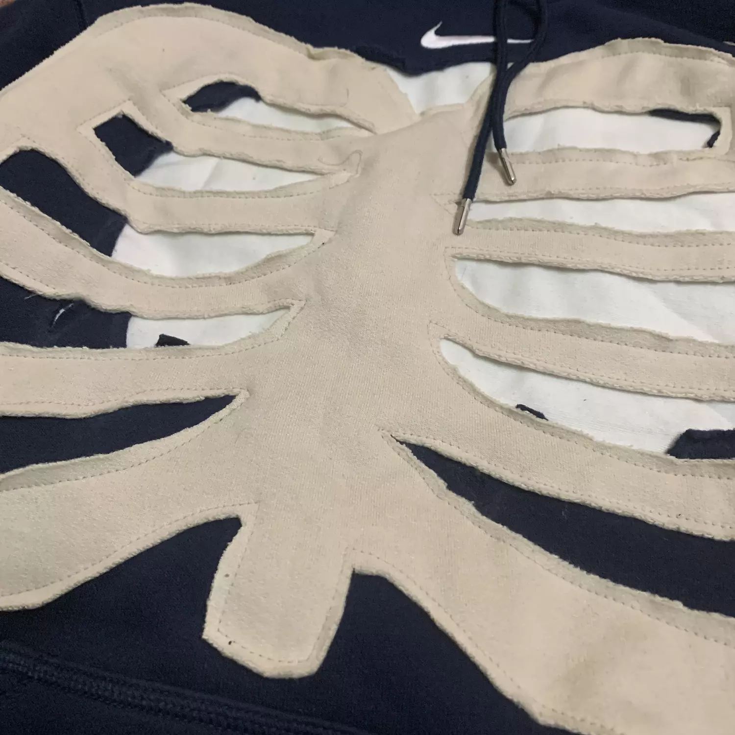 Reworked Nike Skeleton Center Swoosh Hoodie 2