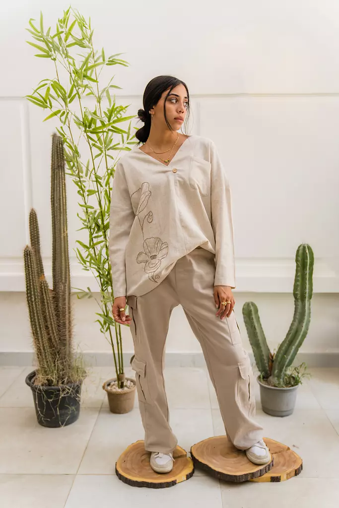 Luminous Petals Blouse