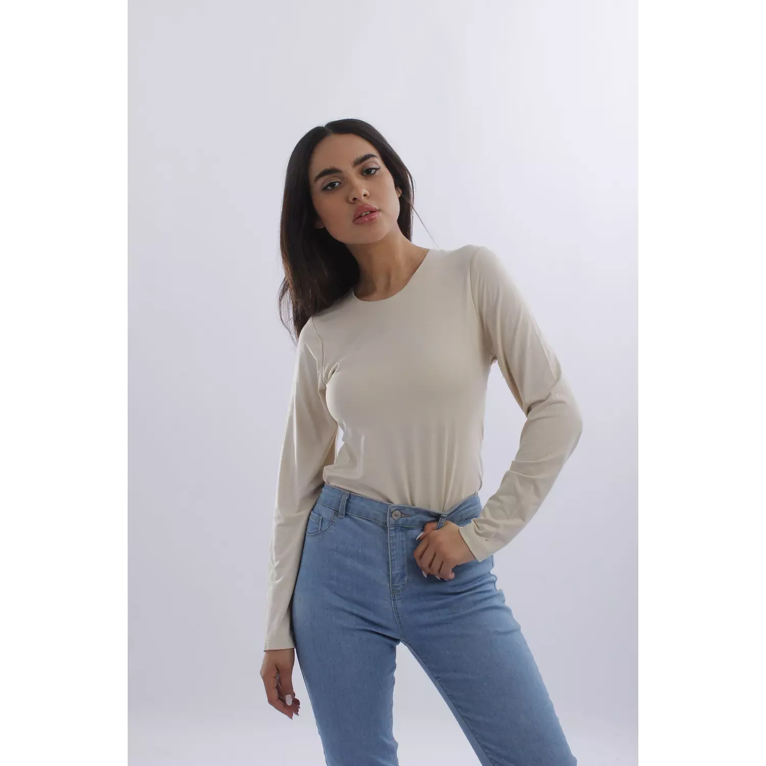 BASIC LONG SLEEVE TOP cotton (DOUBLE LAYERED) 12