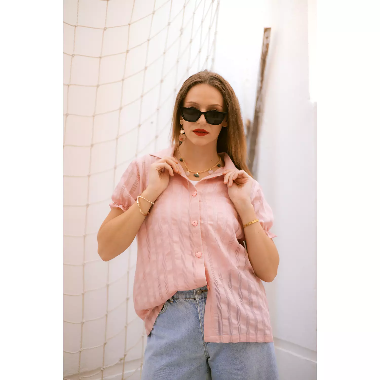 Pink blouse hover image