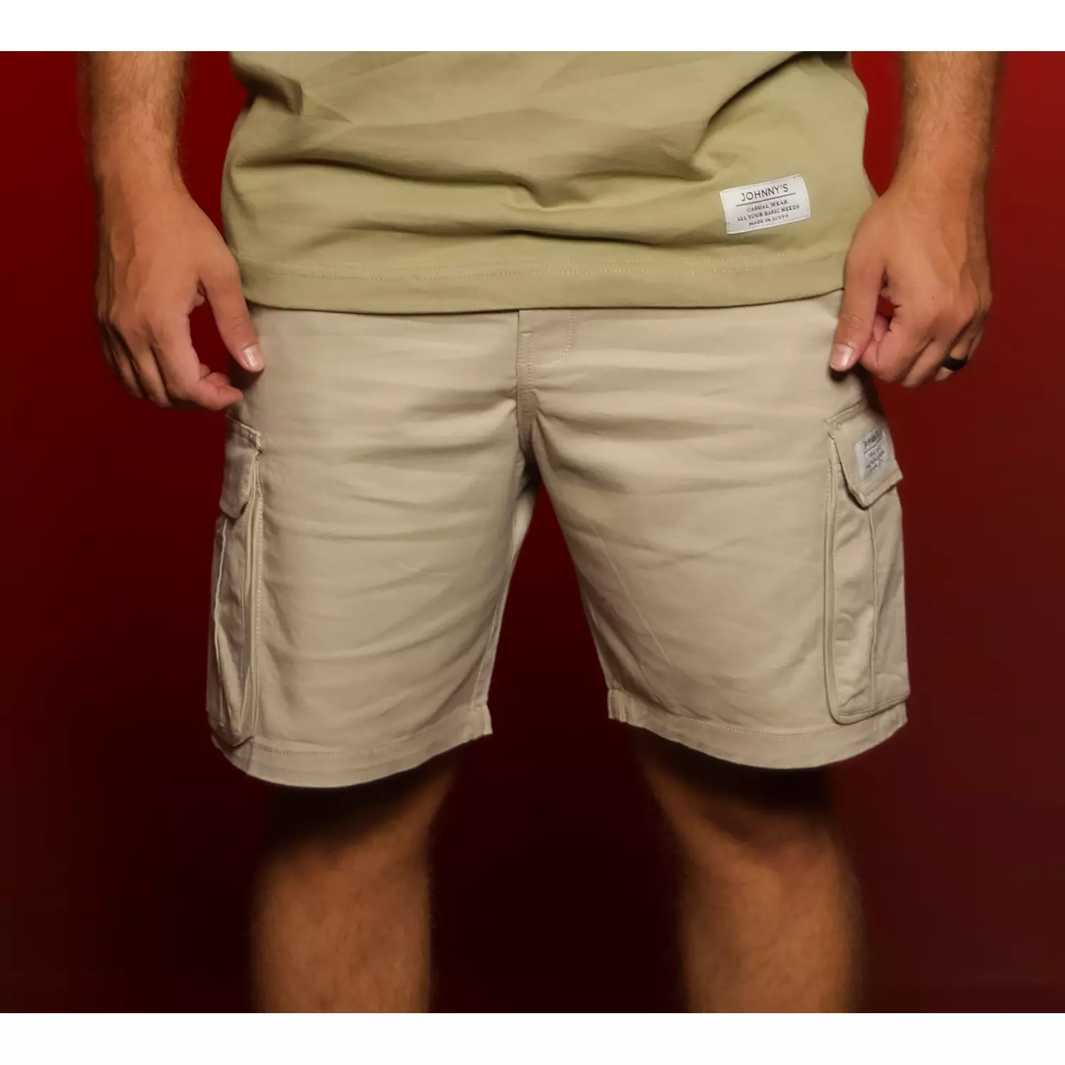 Gabardine Cargo Shorts 1