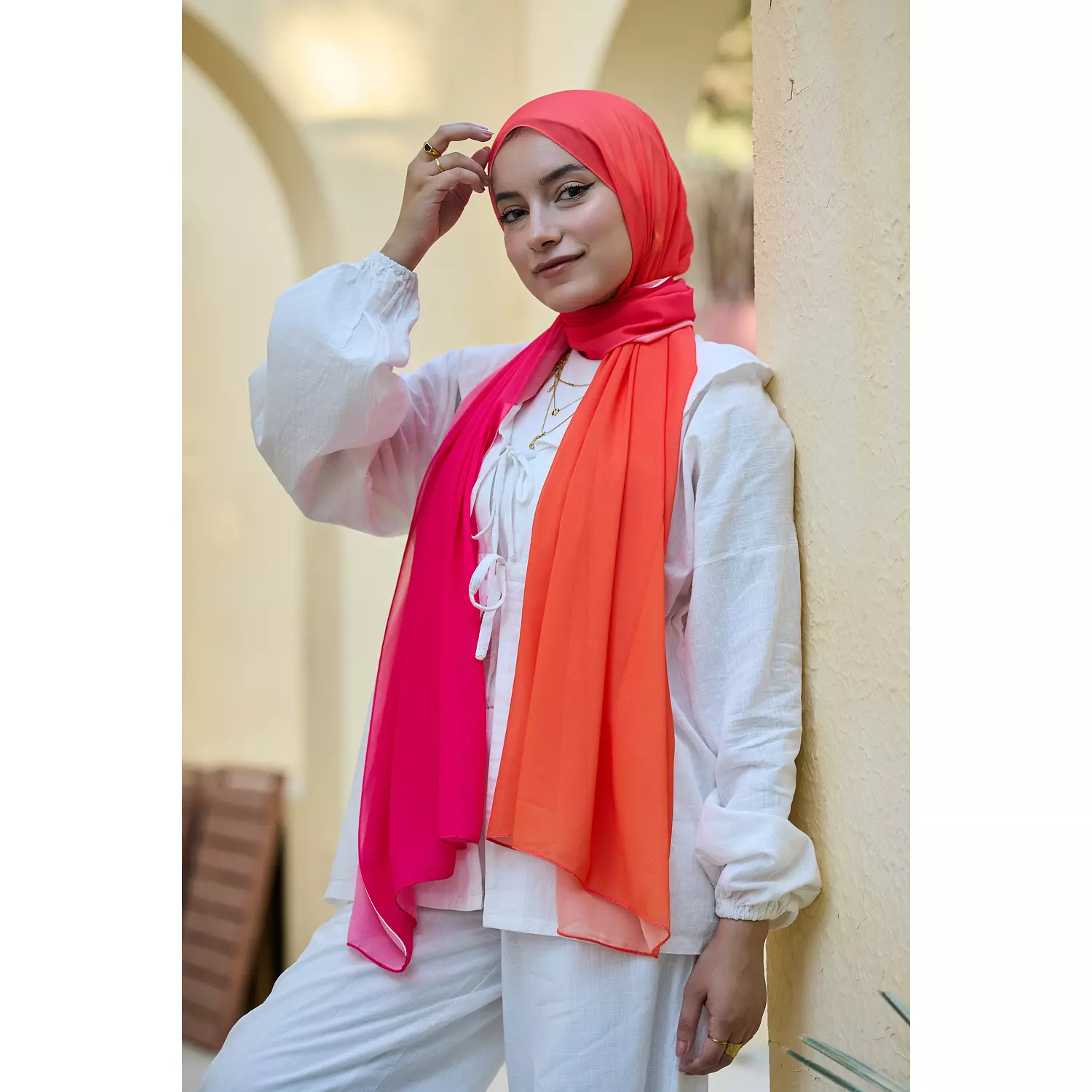 Fuchia in orange gradient 2