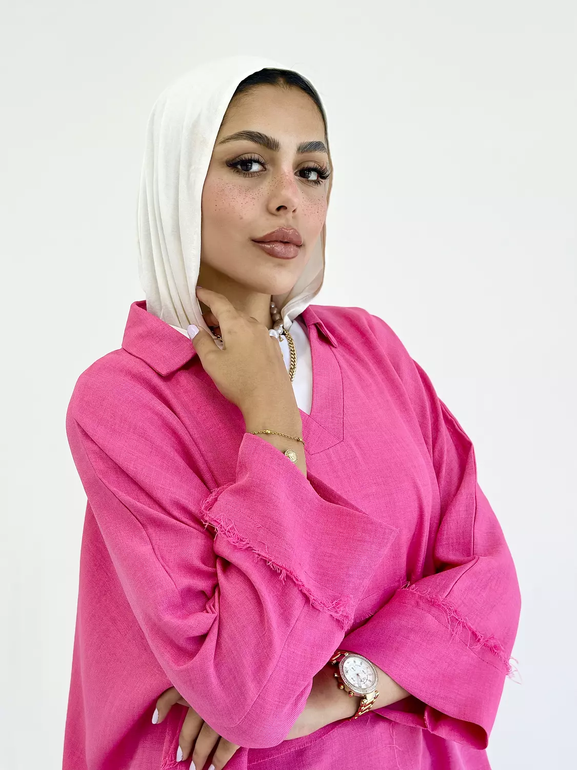 EFFORTLESS BLOUSE IN FUSCHIA 3