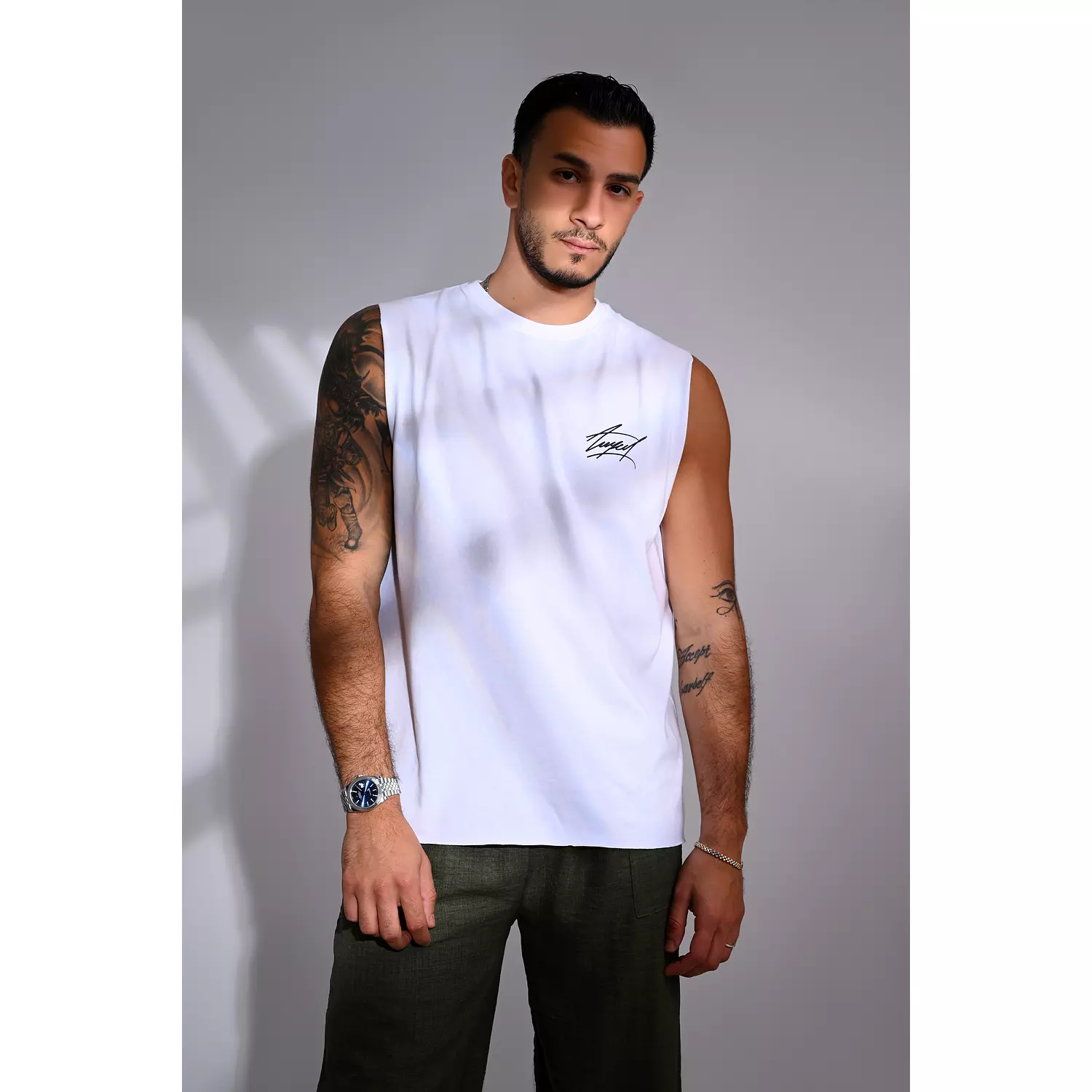 Whirling Dervish Muscle Tee-White 2