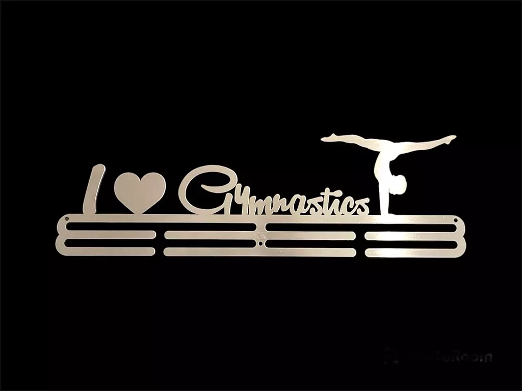 TMHG-I love Gymnastics Medal Hanger | Double Rack