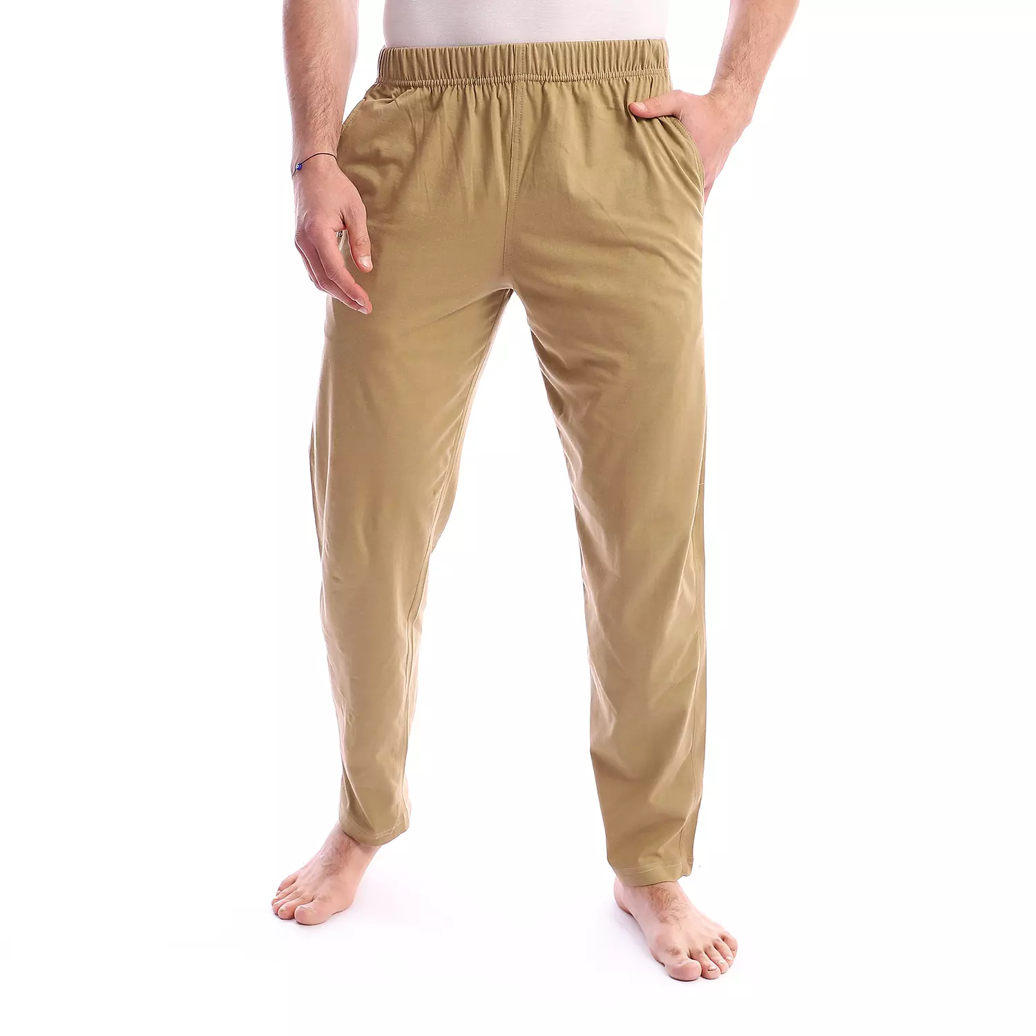 Cotton Plain Pajama Pants - 4040 - Beige 0