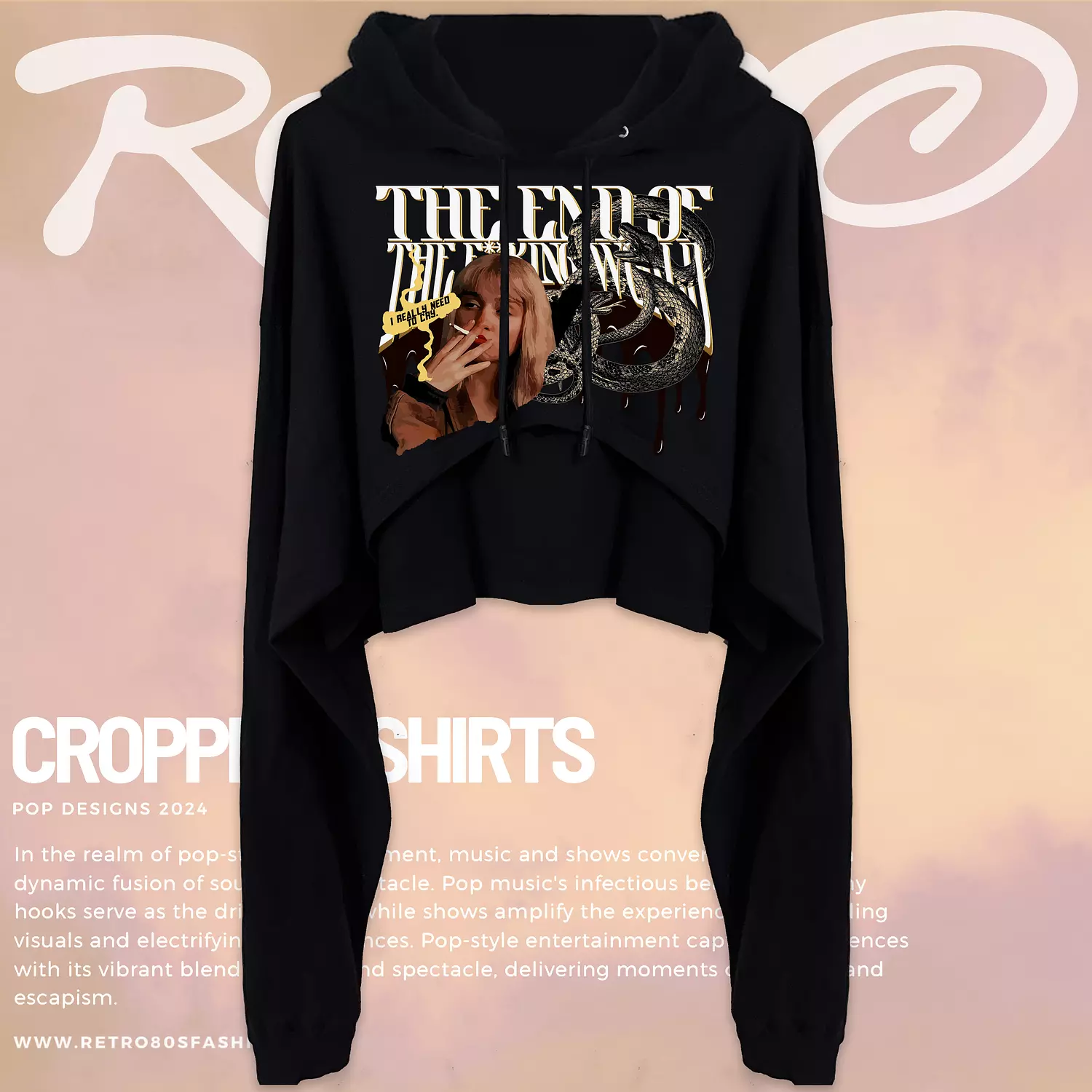 The End Cropped Hoodie  hover image