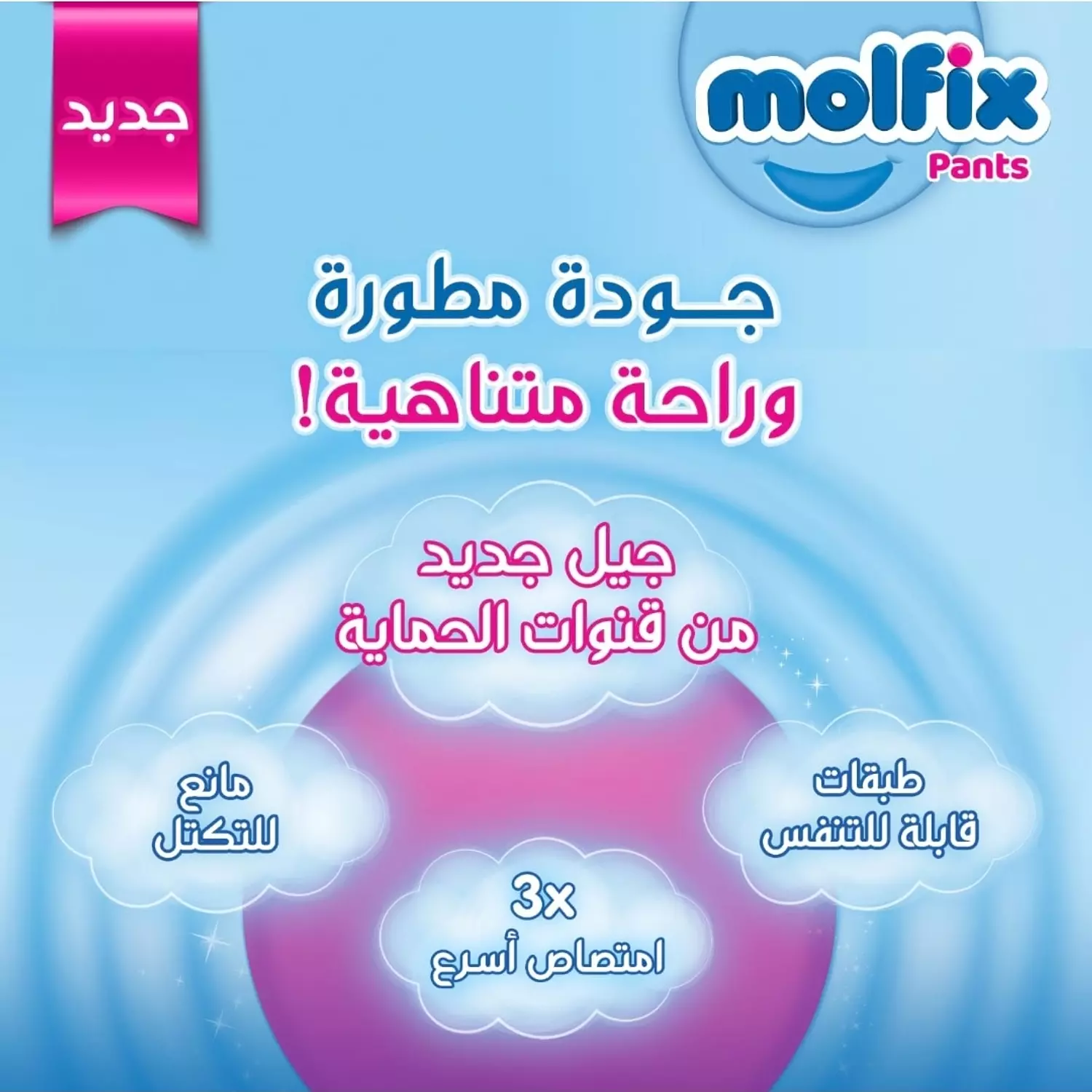 Molfix Diapers Mini Size 4 PANTS – 58 Pcs   2