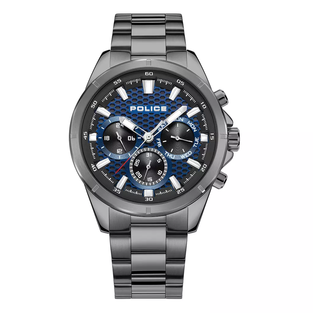 Police PEWGK2204105 Malawi Analog Gents Watch With Stainless Steel Bracelet Water Resistant 45mm