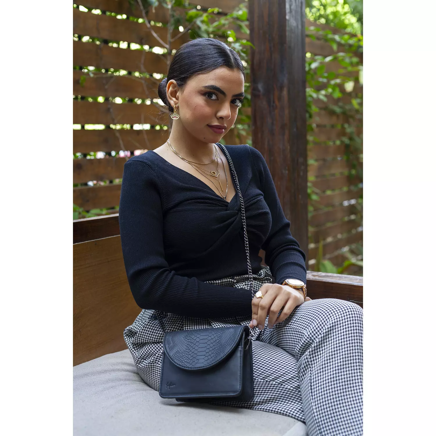 Black- Mini Cross bag - Changeable Black 2