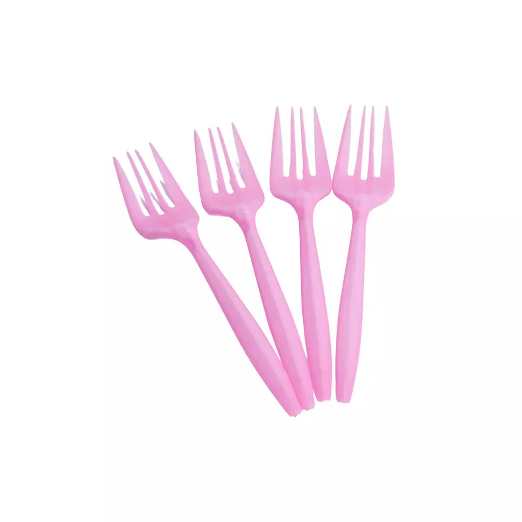 Pink Plastic Forks