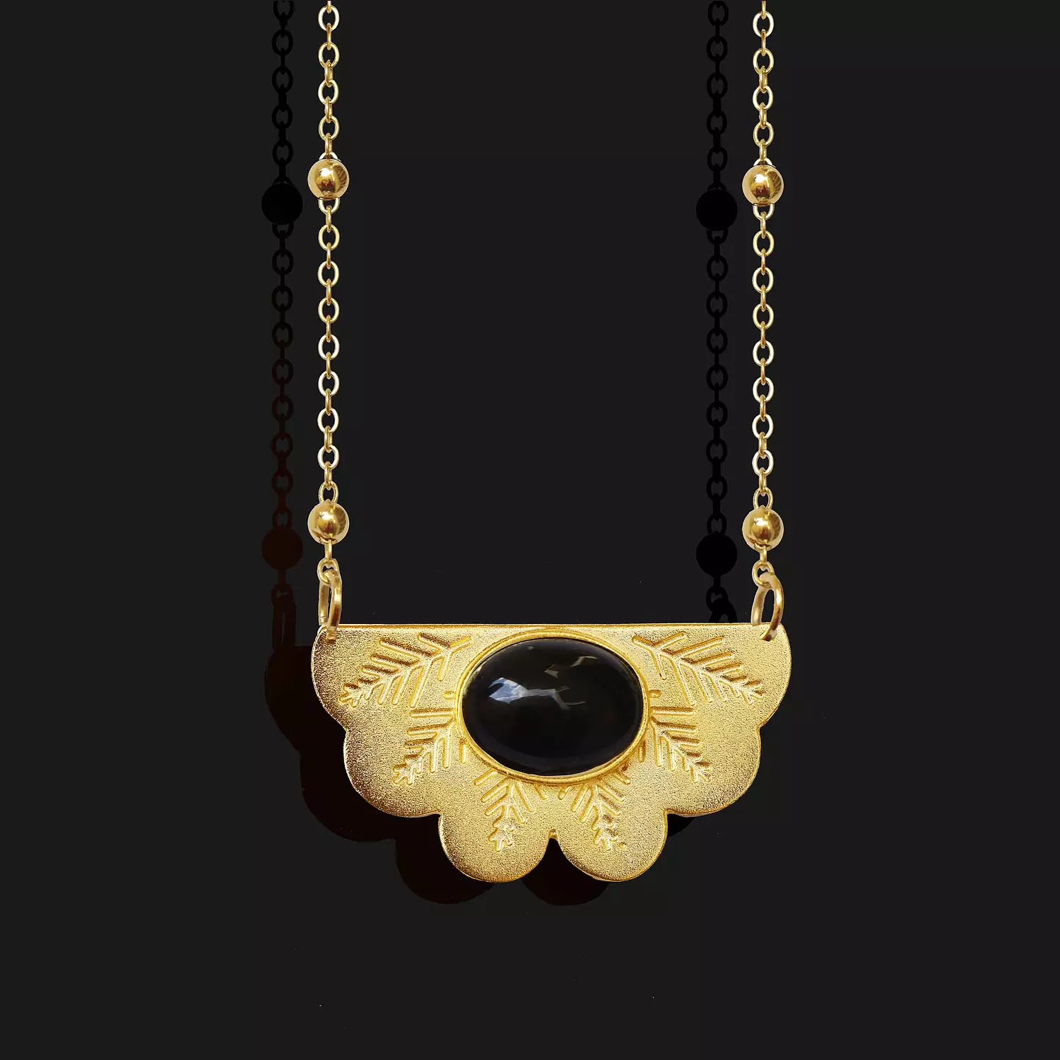 Egyptian fan necklace 0