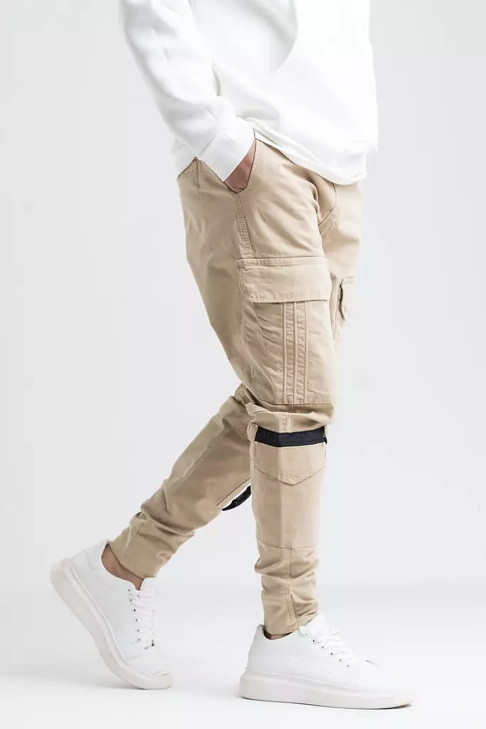 Multi Pocket Cargo Gabardine Pants