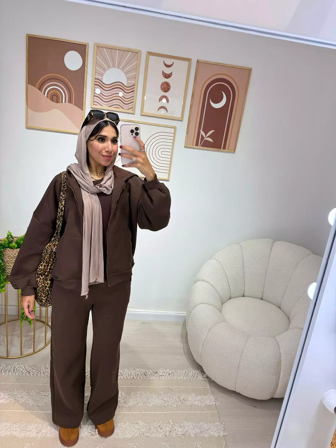 Dark Brown Wide leg Pants hover image