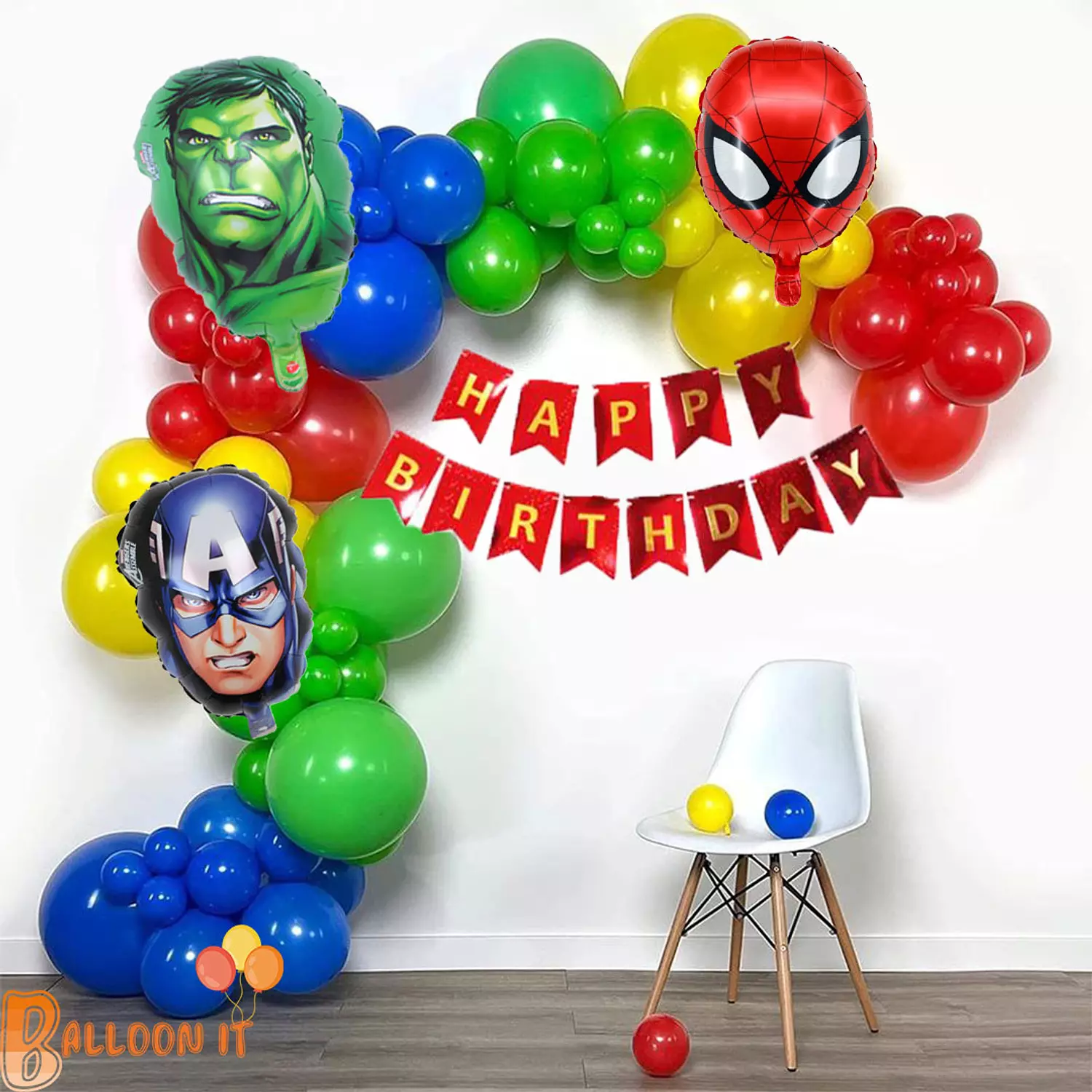 Marvel Avengers Balloon Superhero Party Decoration Birthday Balloon Arch Kit 0