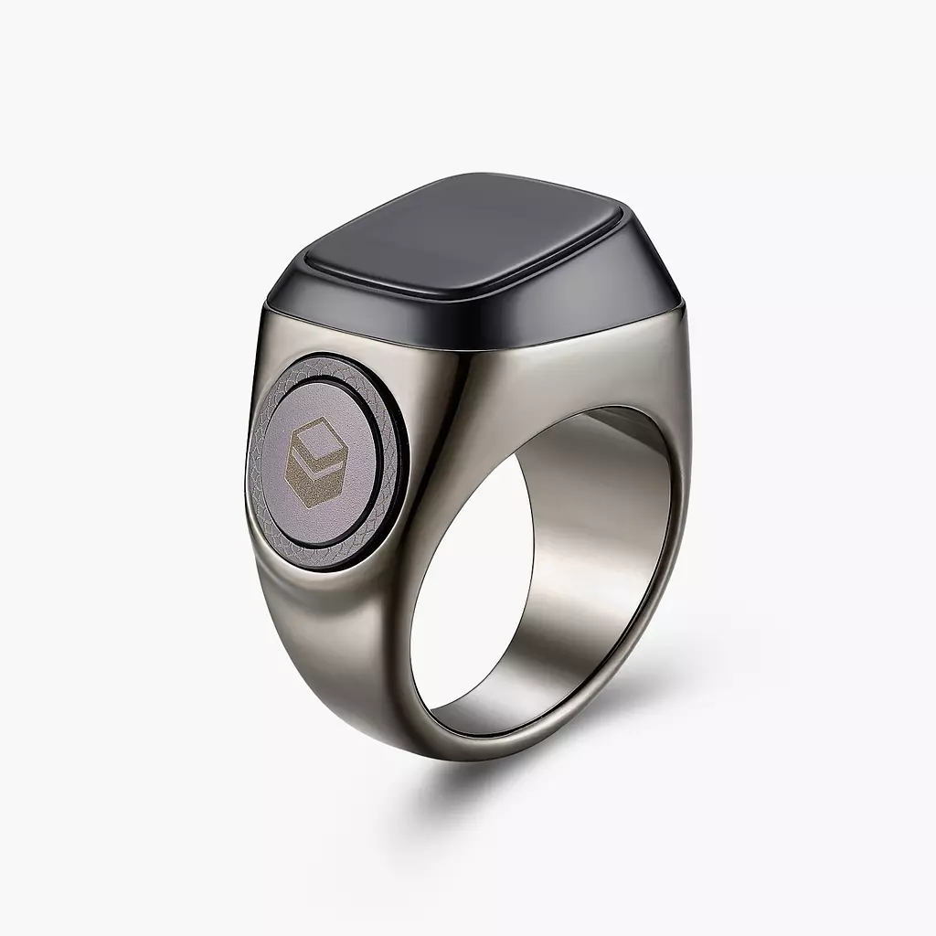 Space Grey Zikr Ring M02 