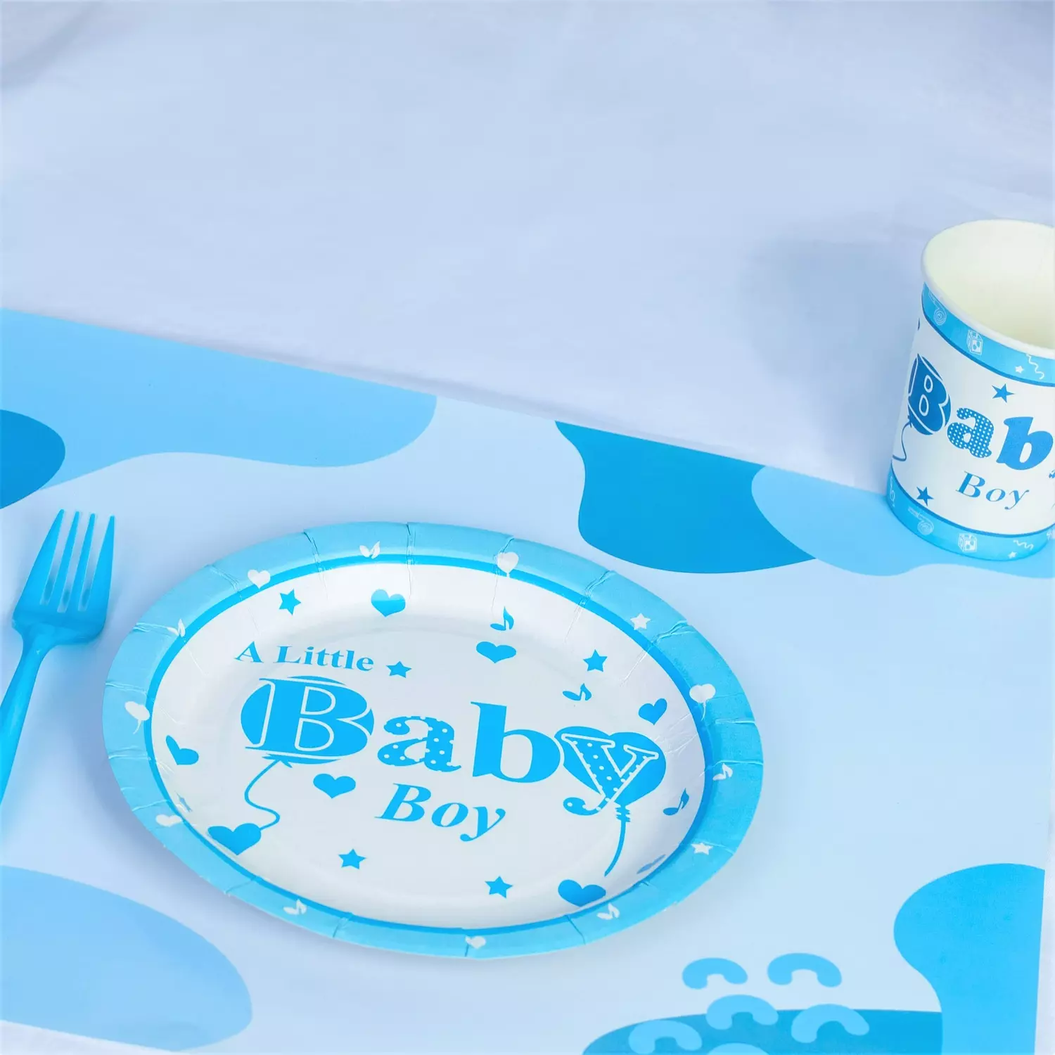 Baby Boy Round Paper Plates 1