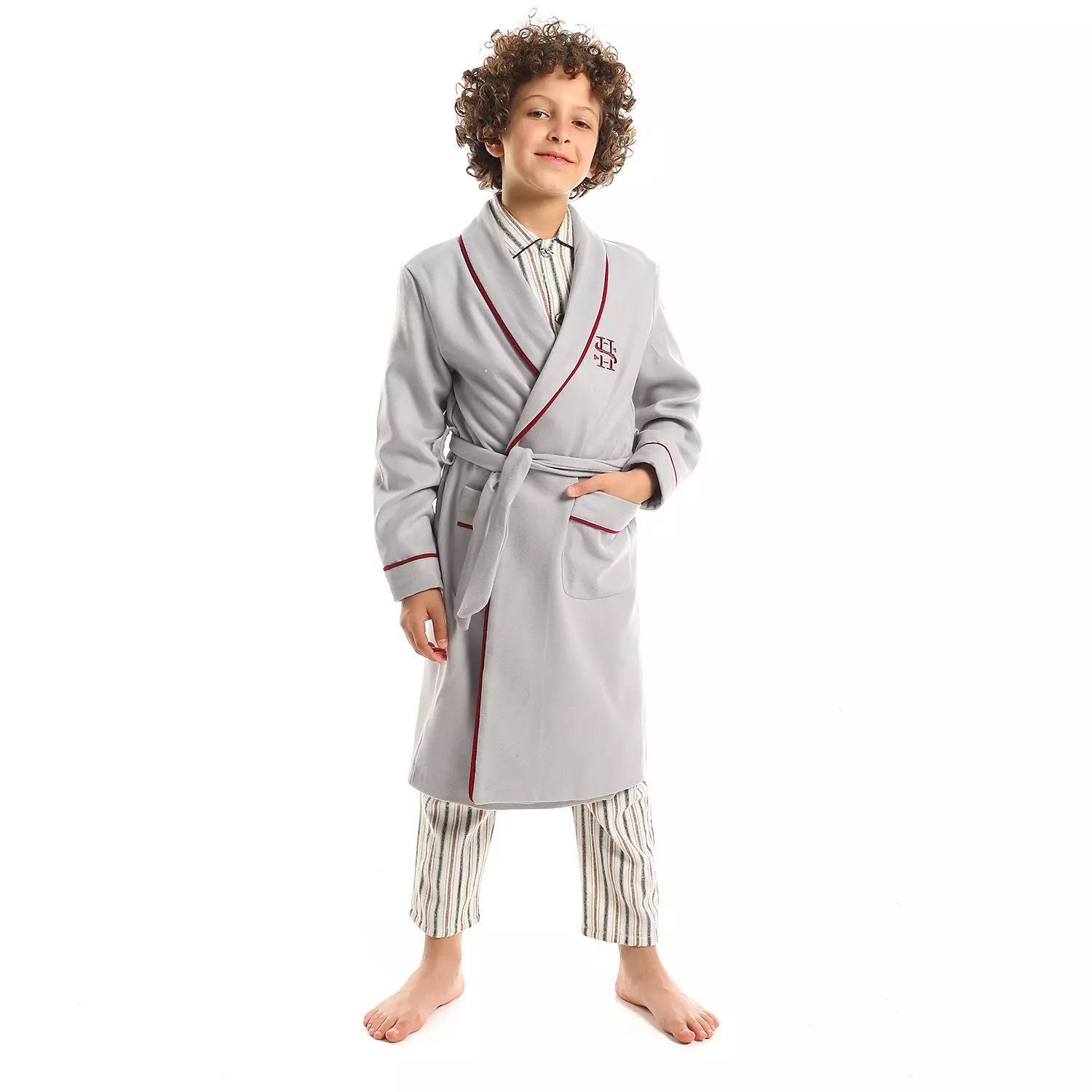 Shorto Kids Winter Robe - Light Grey 0