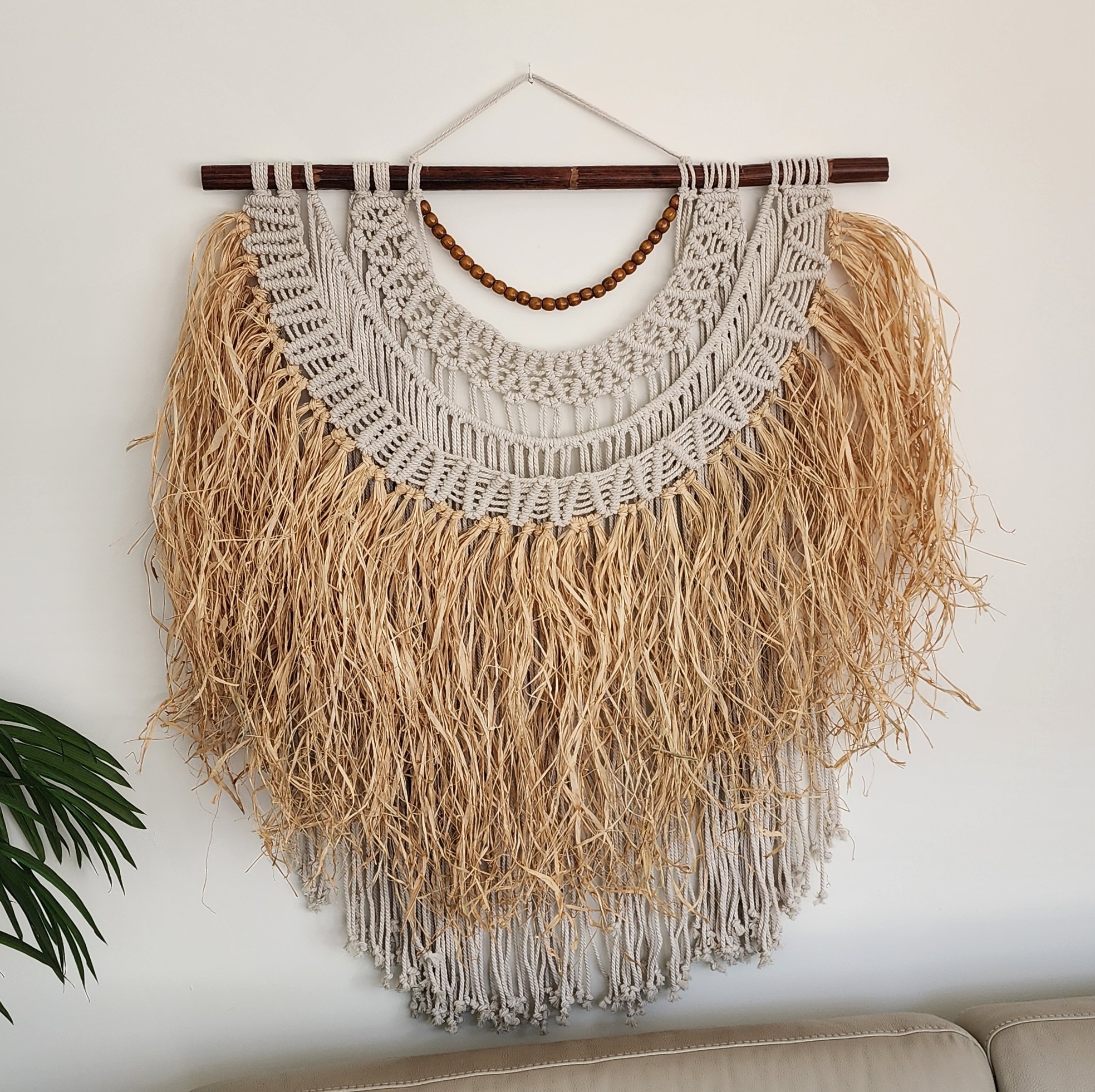 Half Circle Raffia Wall Hanging