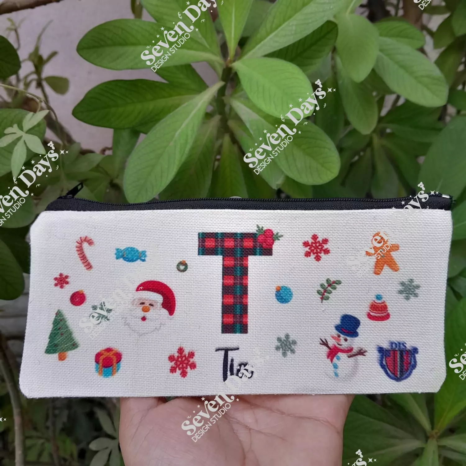 Initial Christmas Pencil Case hover image