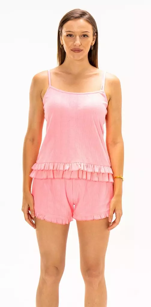 Neon Pink Ruffle Set