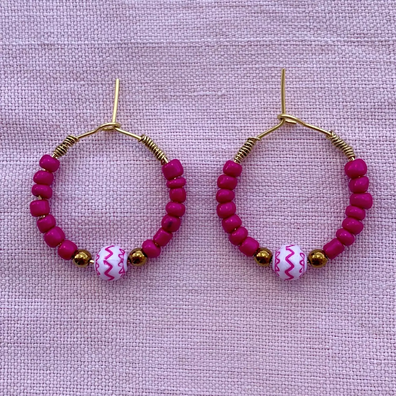 Beady hoop Earrings 3