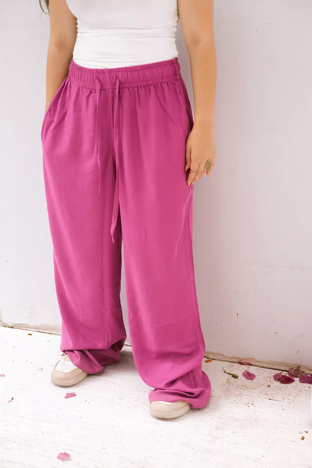 The Fuscia Linen Pants-2nd-img