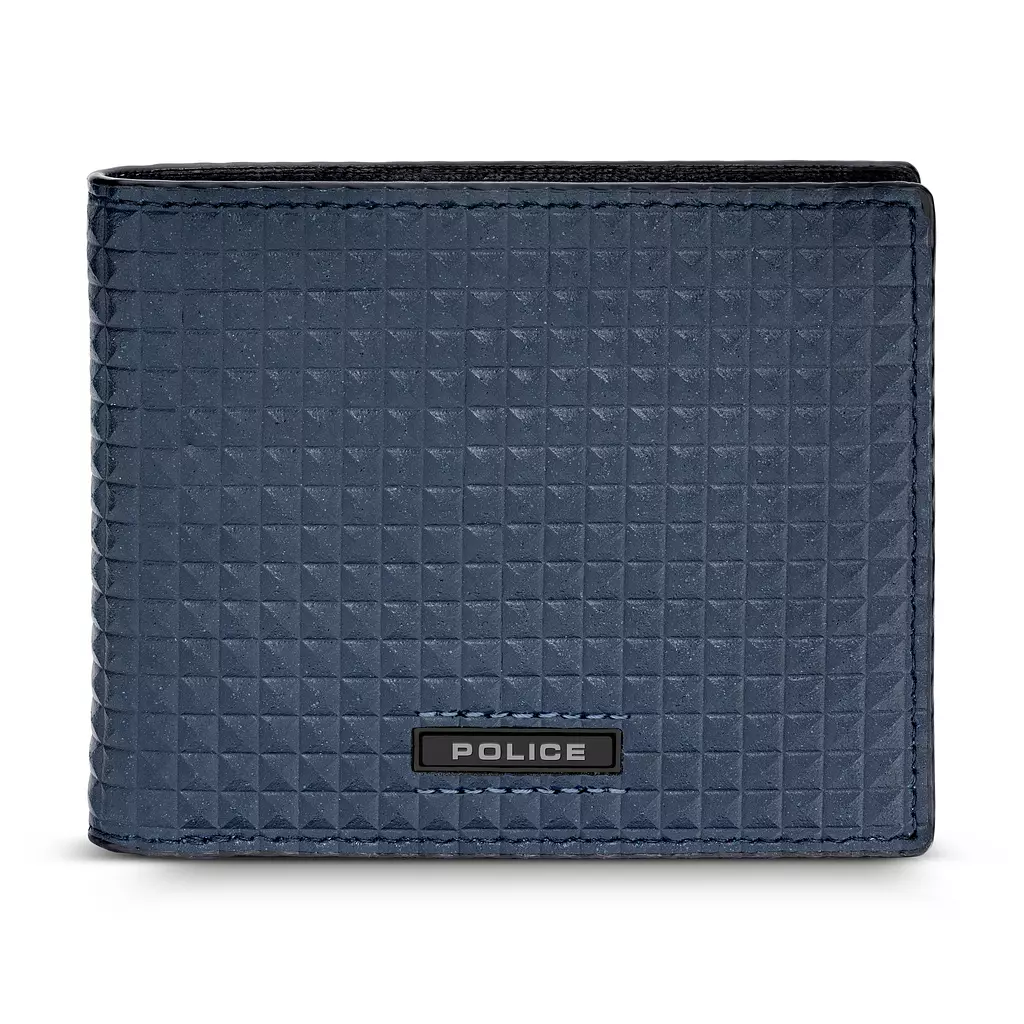 POLICE MEN WALLET GENUINE CALF LEATHER NAVY