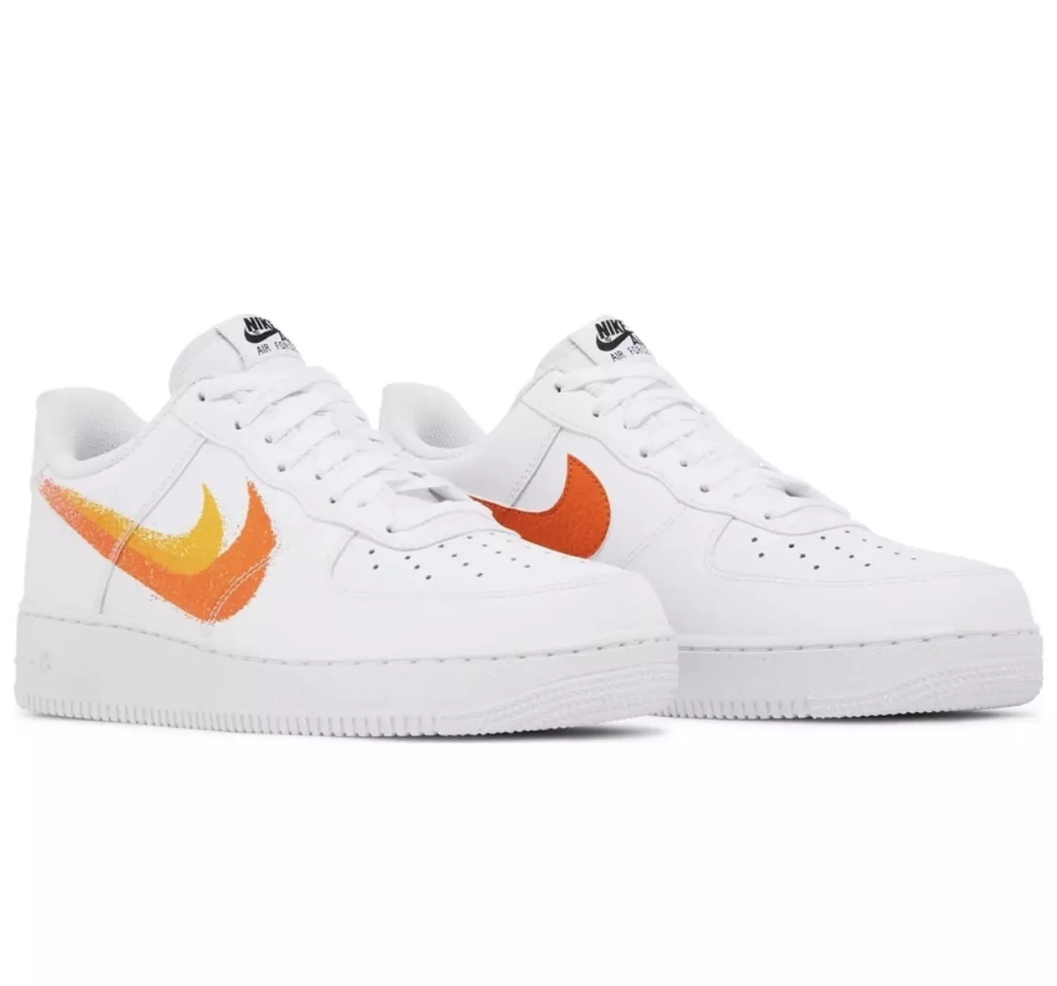 Air Force 1 '07 'Spray Paint Swoosh - Safety Orange' 6