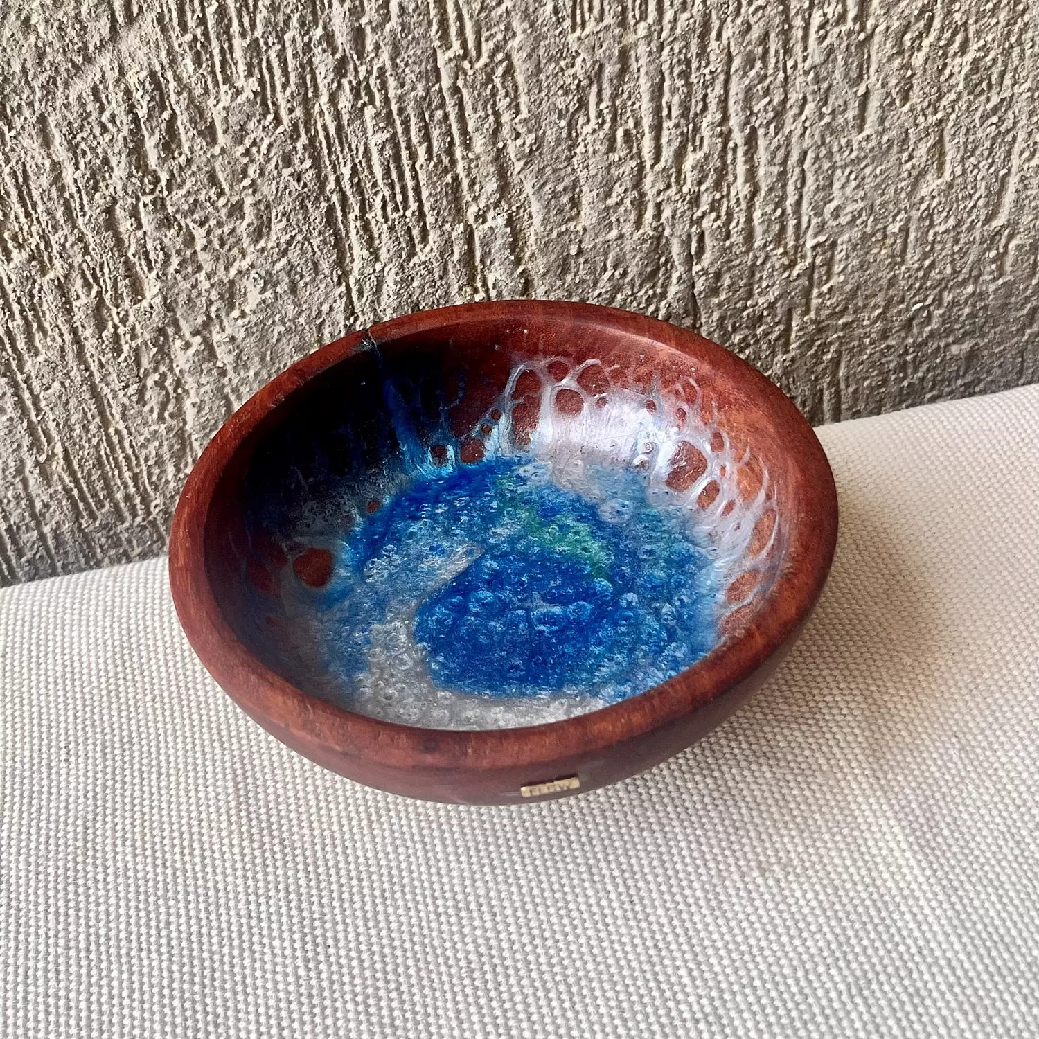 Blue| Green Wood Bowl 4