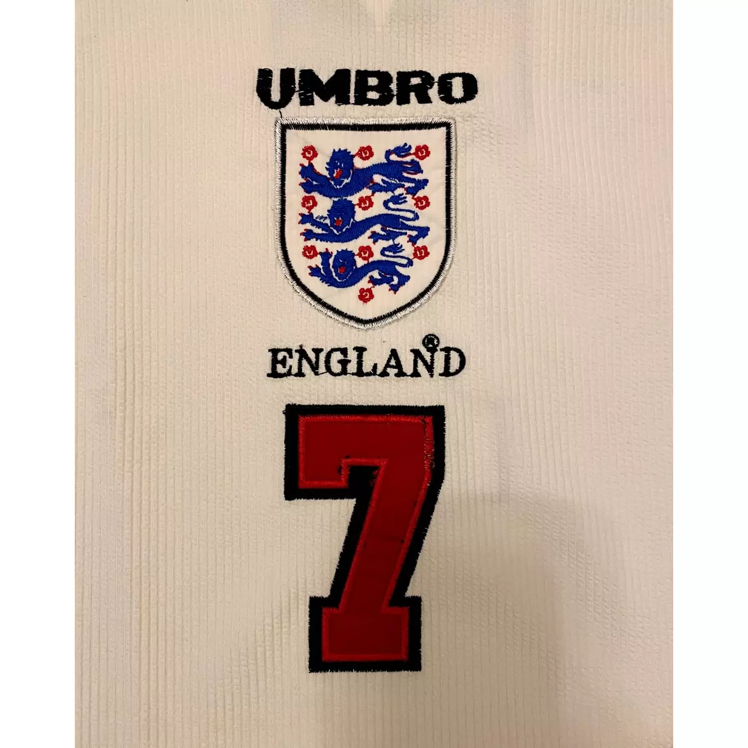 England 1998 Home Jersey - Long Sleeve 3