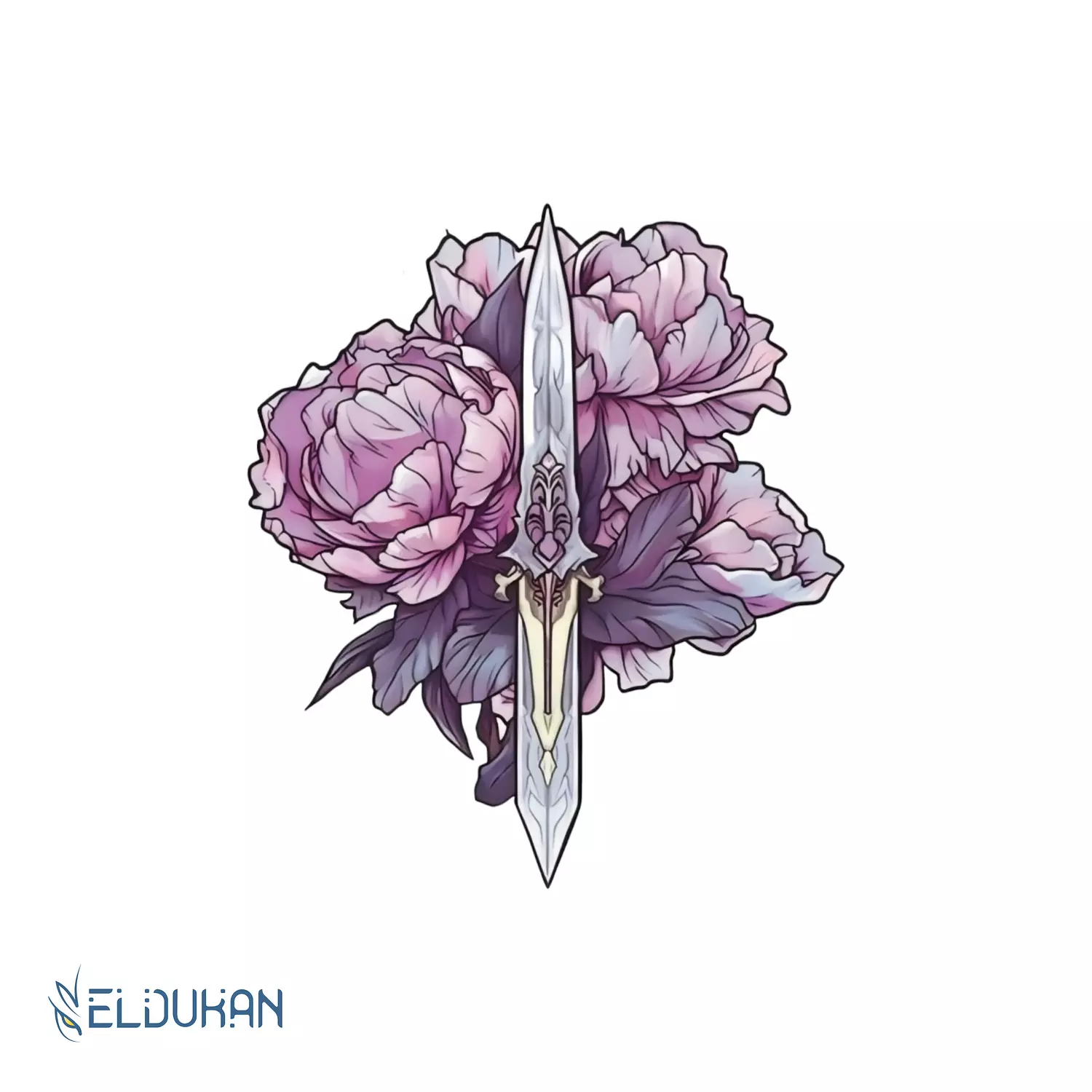 Flowers knife sticker hover image